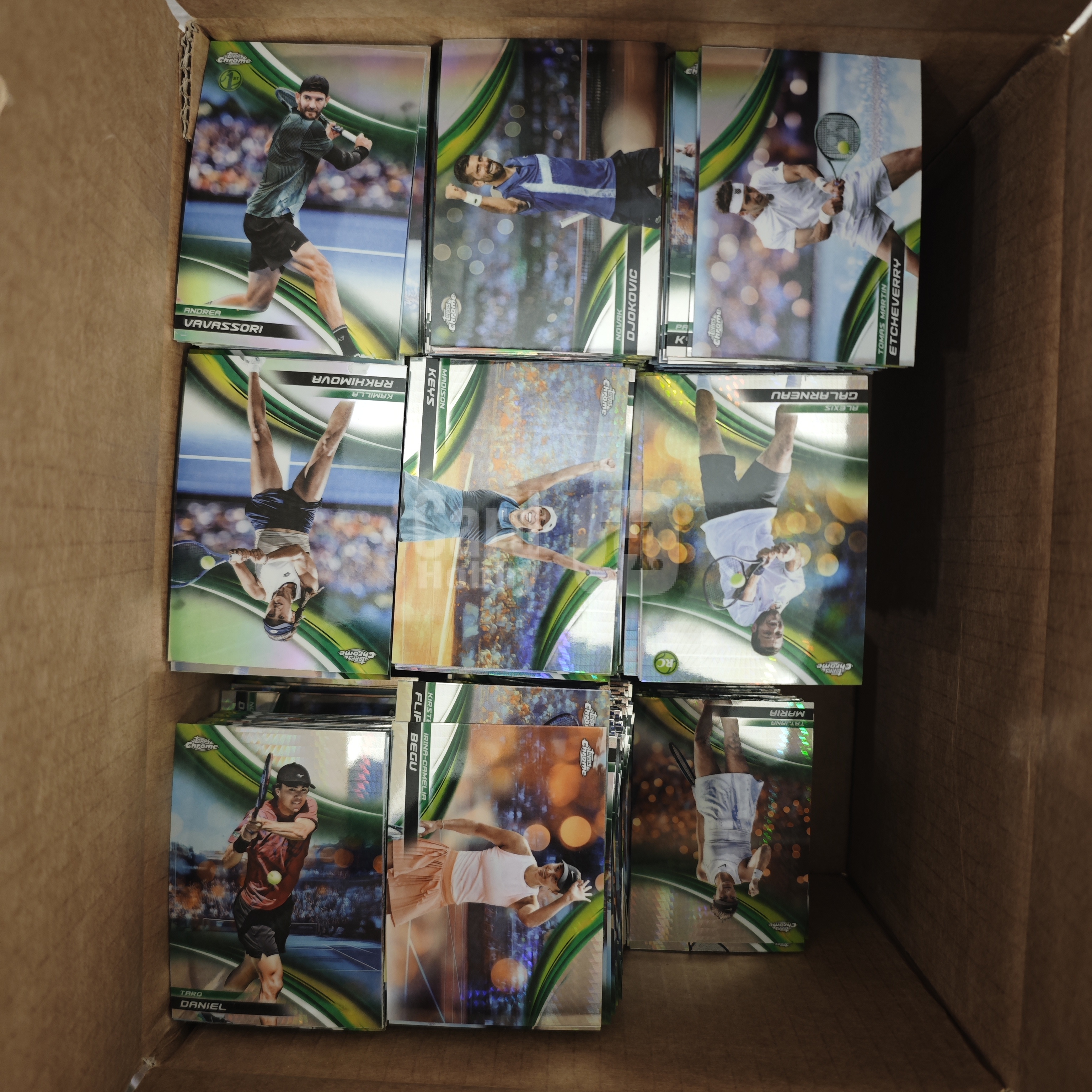 2025 Topps Chrome 银折 棱镜折 网球TC 德约科维奇 郑钦文等 hyper折 2000张左右打包 银折棱镜折各一半 不包人物不包卡品 顺丰到付介意勿拍
