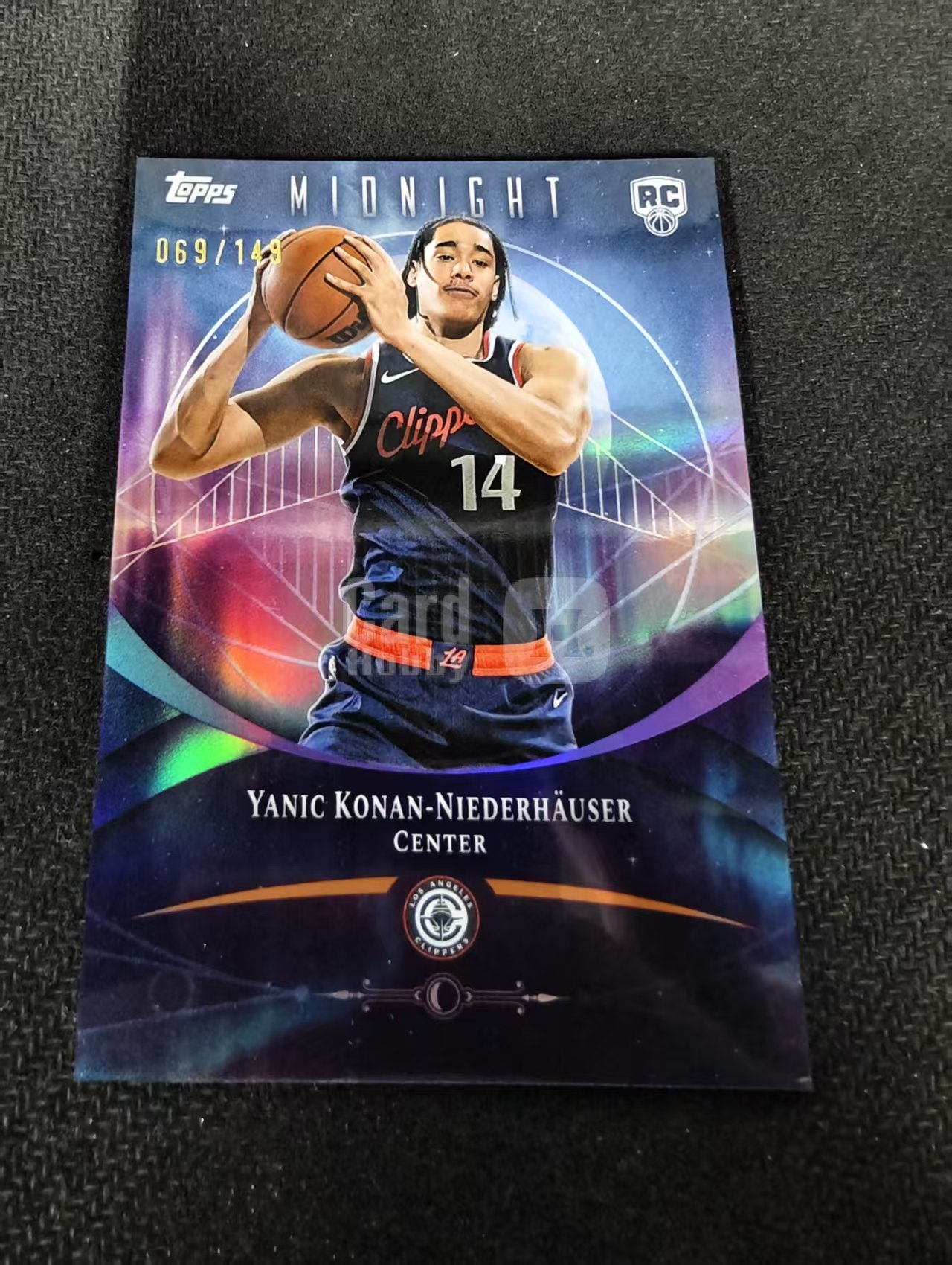 2025 Topps Midnight Yanic Konan-Niederhauser 午夜系列 快船 新秀 亚尼克 科南 尼德豪泽 149编 瑕疵如图