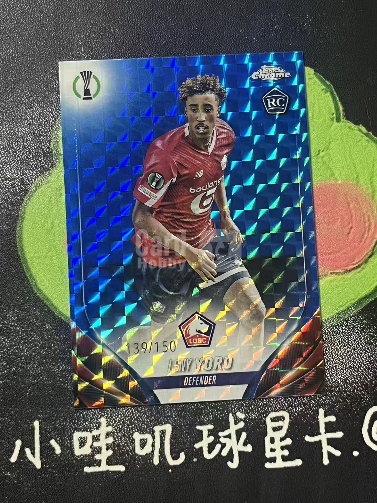 2024 Topps Chrome Leny Yoro 欧冠 里尔 约罗 新秀 RC 150编 法国 微瑕如图【ZYP代拍】望灯