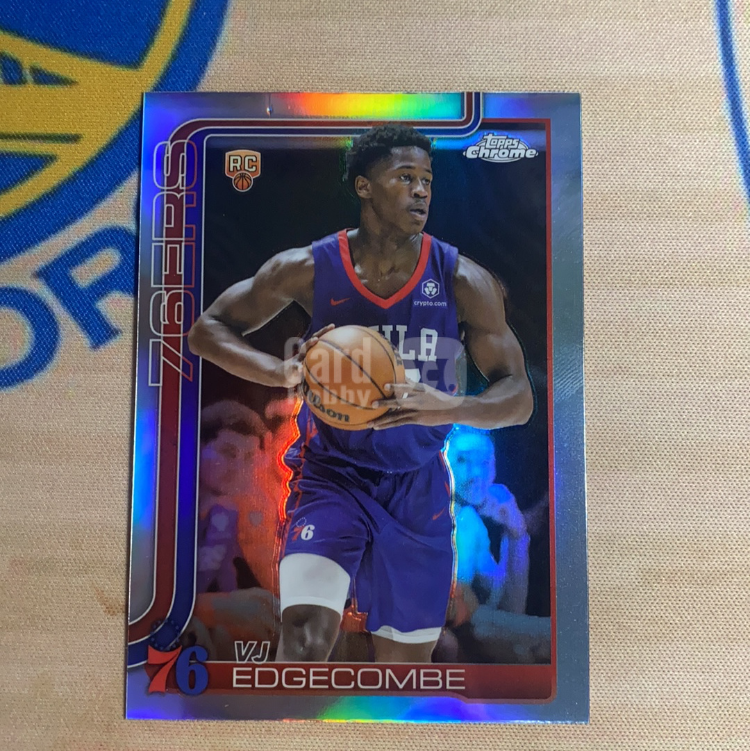 2025-26 Topps Chrome VJ Edgecombe 费城76人 VJ 埃奇库姆 正RC 新秀 银折 #4 卡品如图 凑套必备
