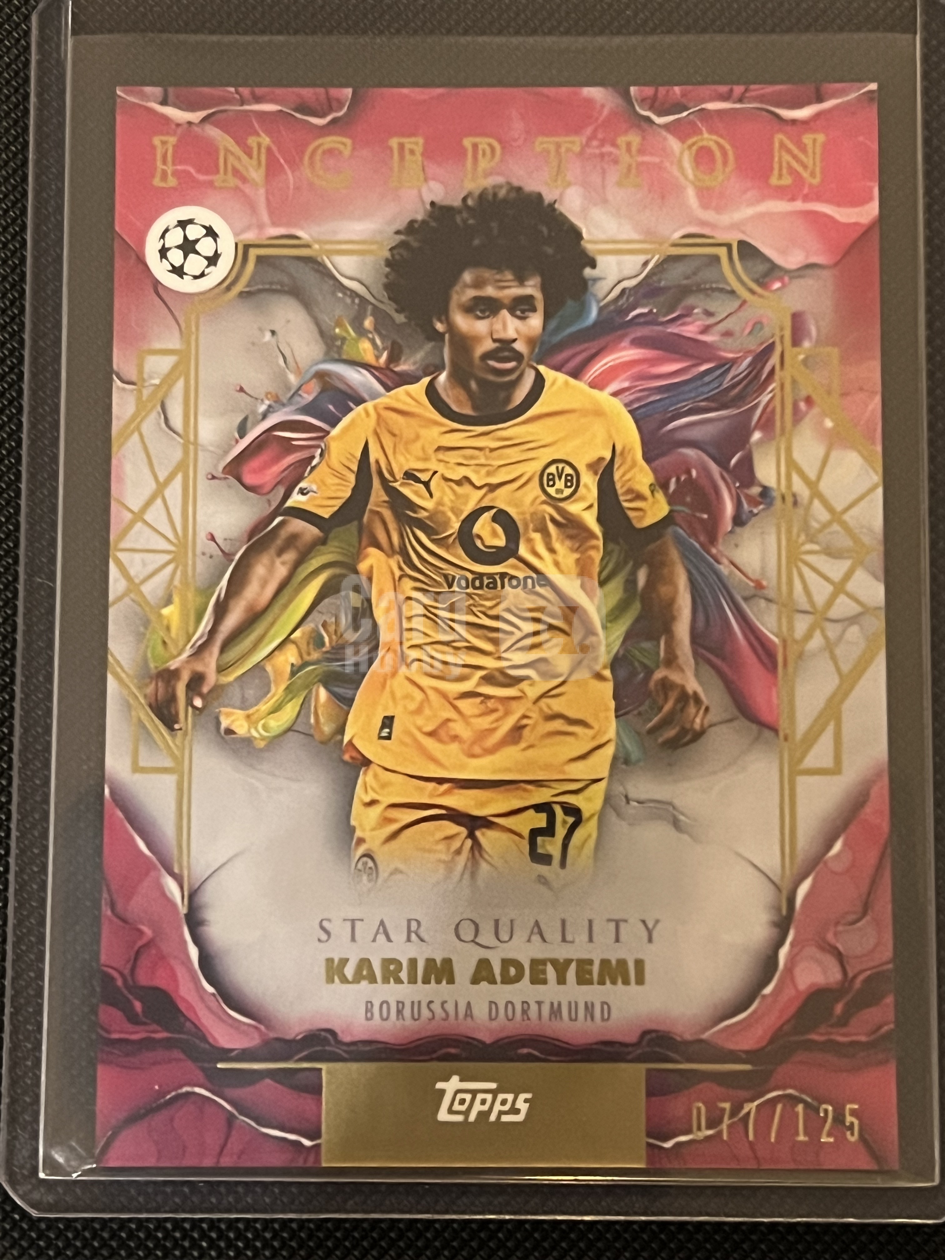 2026 Topps INCEPTION Karim Adeyemi #54 多特蒙德 卡里姆·阿德耶米 125编 粉平行 折射卡 正base!!凑套必备!!