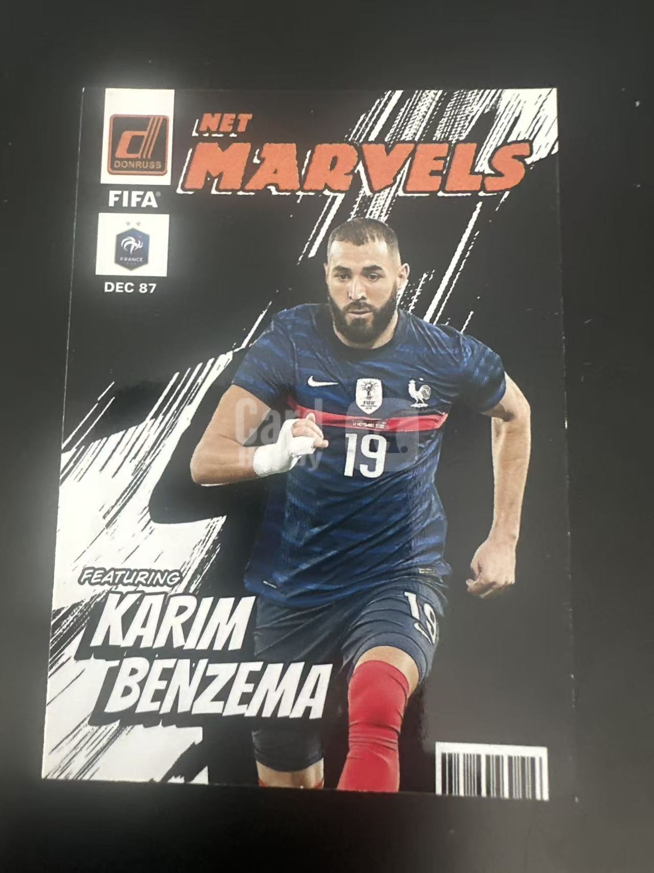 2022-23 Panini Donruss 默认有瑕  不保卡品 杜蕾斯  世界杯之路  Karim Benzema 皇家马德里 本泽马 法国 漫威特卡