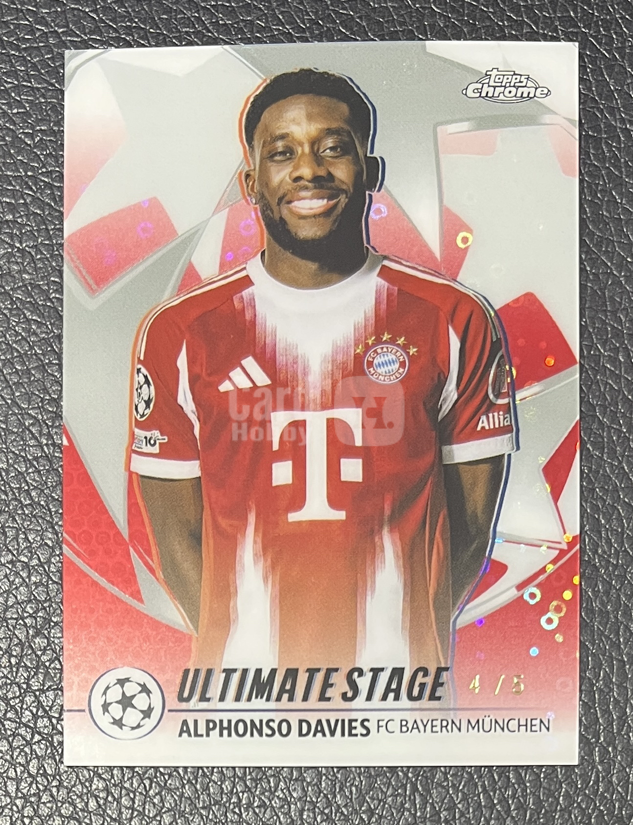 2026 Topps Topps Alphonso Davies UCC 阿方索戴维斯 4/5编 终极舞台特卡 红泡泡折射 超低编 拜仁慕尼黑 加拿大超跑 卡品如图