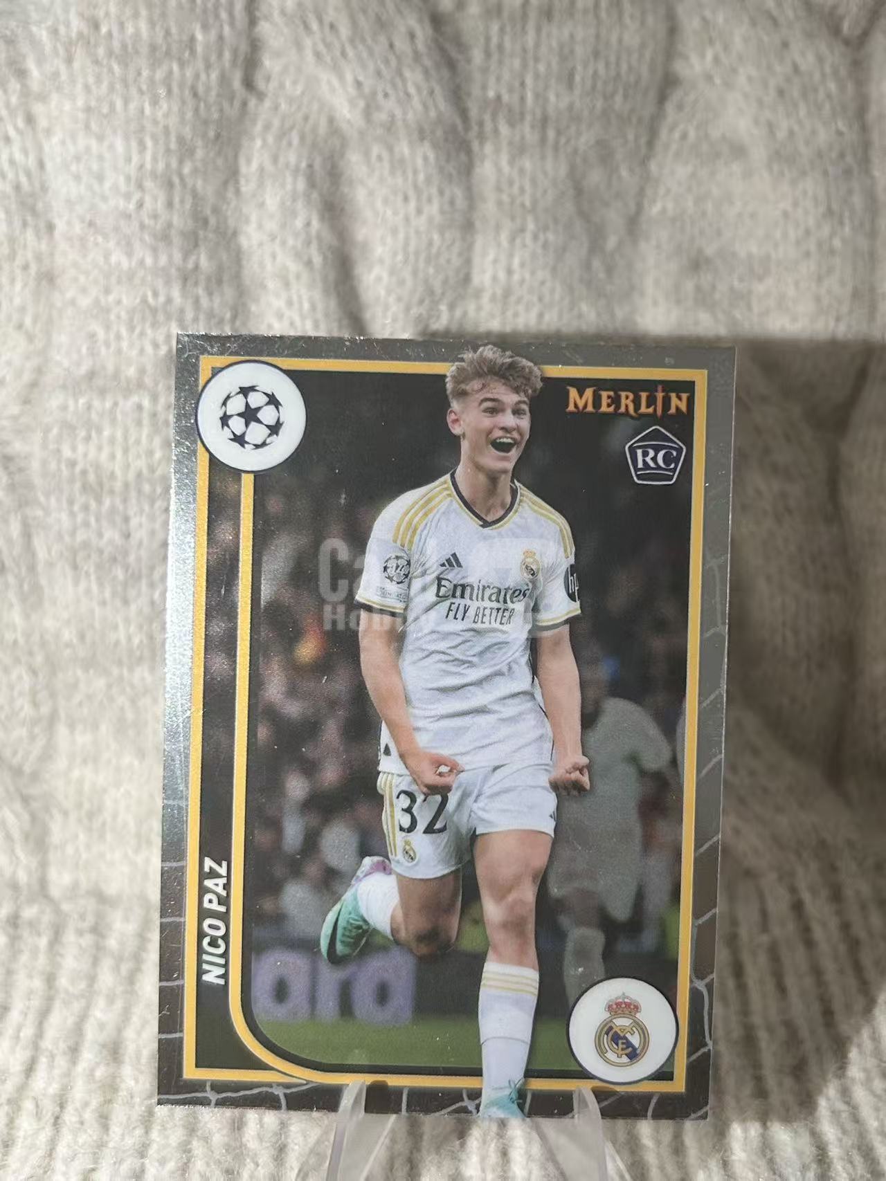 2024-25 Topps UEFA Champions League Nico Paz RC 新秀卡,尼科・帕斯,皇马年轻中场,球感优秀潜力新星,凑套必备