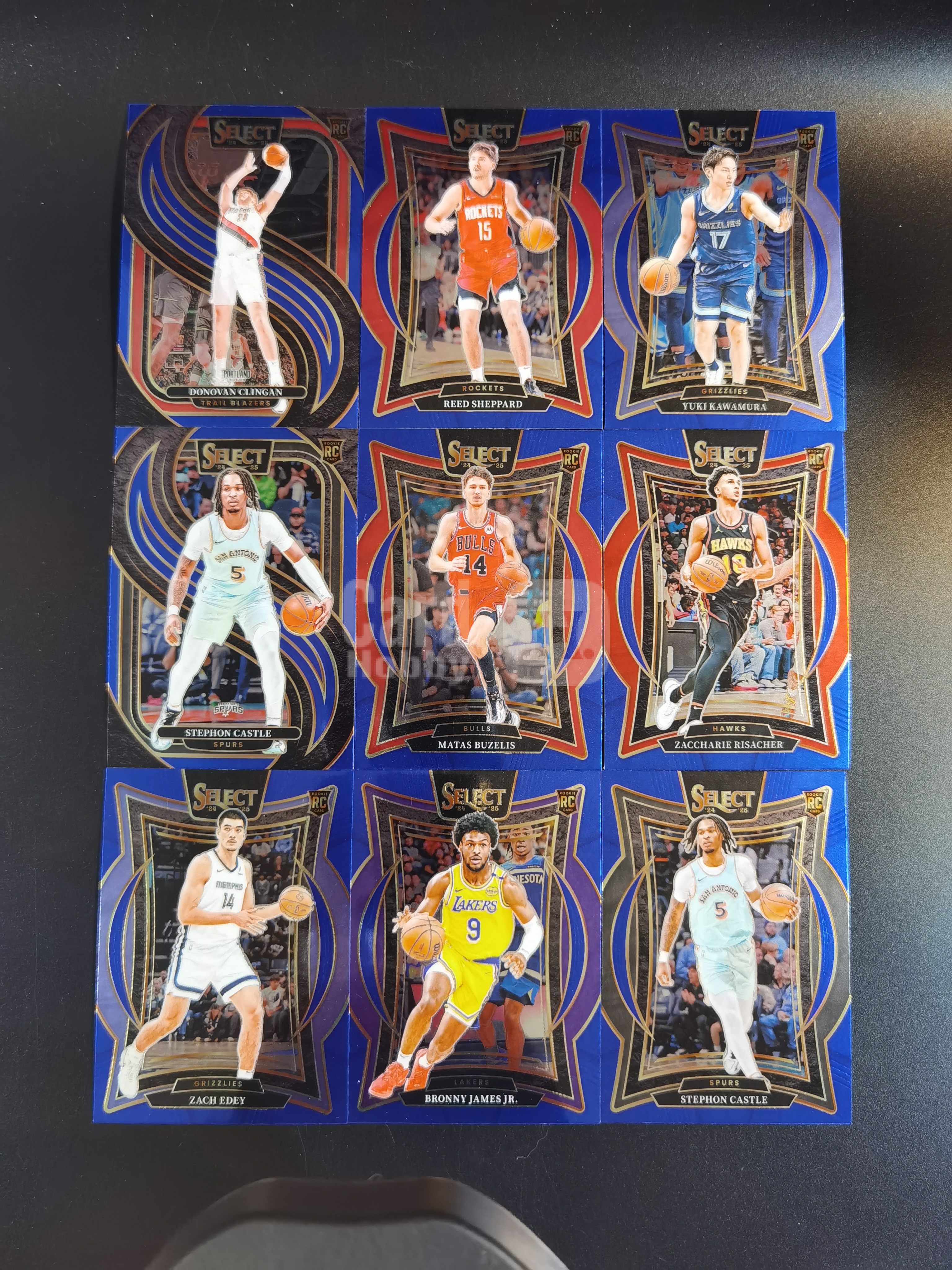 2024-25 Panini Select RC新秀 布泽利斯 里萨谢 谢泼德 卡斯尔 布朗尼 扎克伊迪等 9张打包lot 卡品如图 专收必备