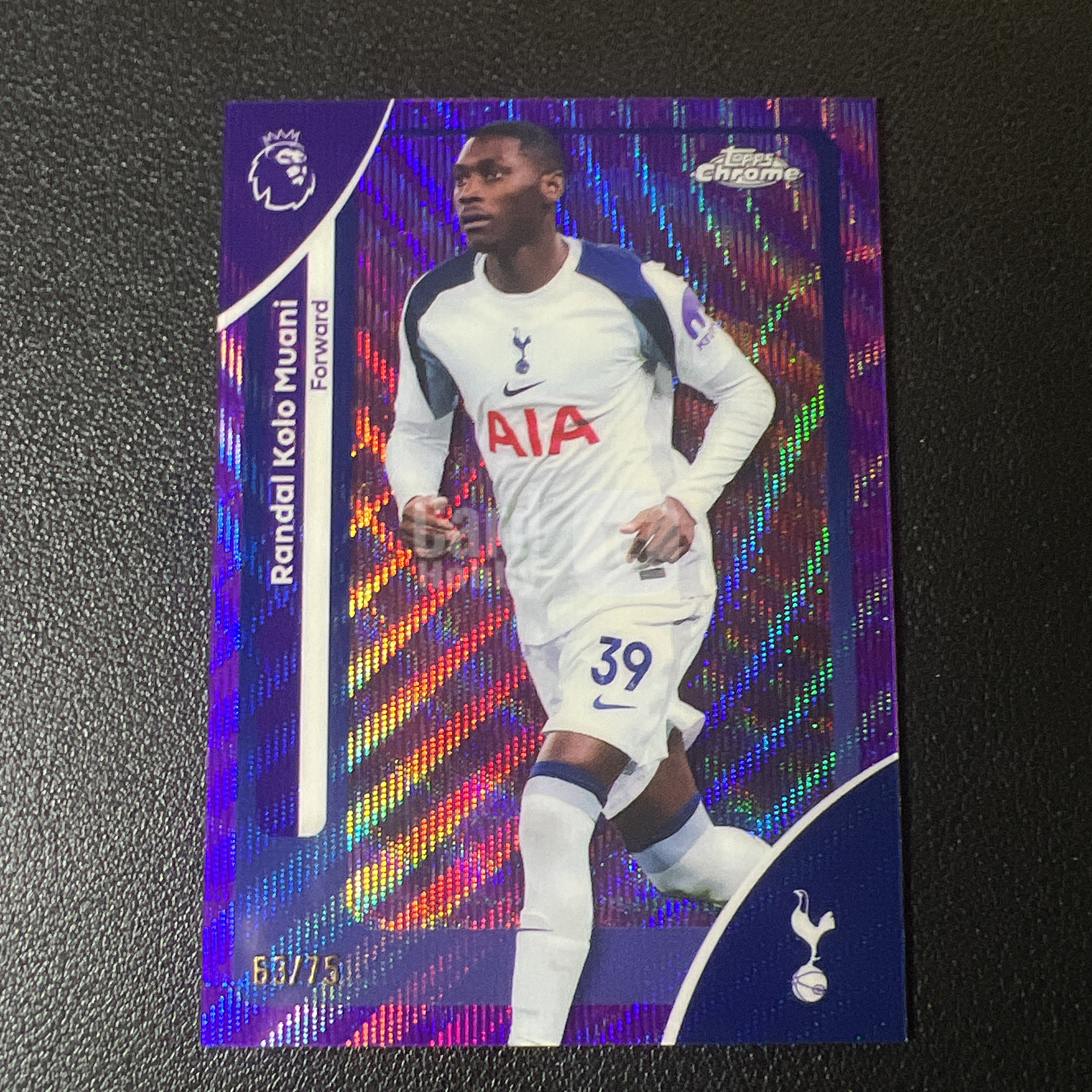 【鲨鱼代卖】2026 topps chrome 英超 TC Randal Kolo Muani 科洛 穆阿尼 法国 大巴黎 尤文图斯 法兰克福 热刺 75编 紫波纹折 轻印SY8990