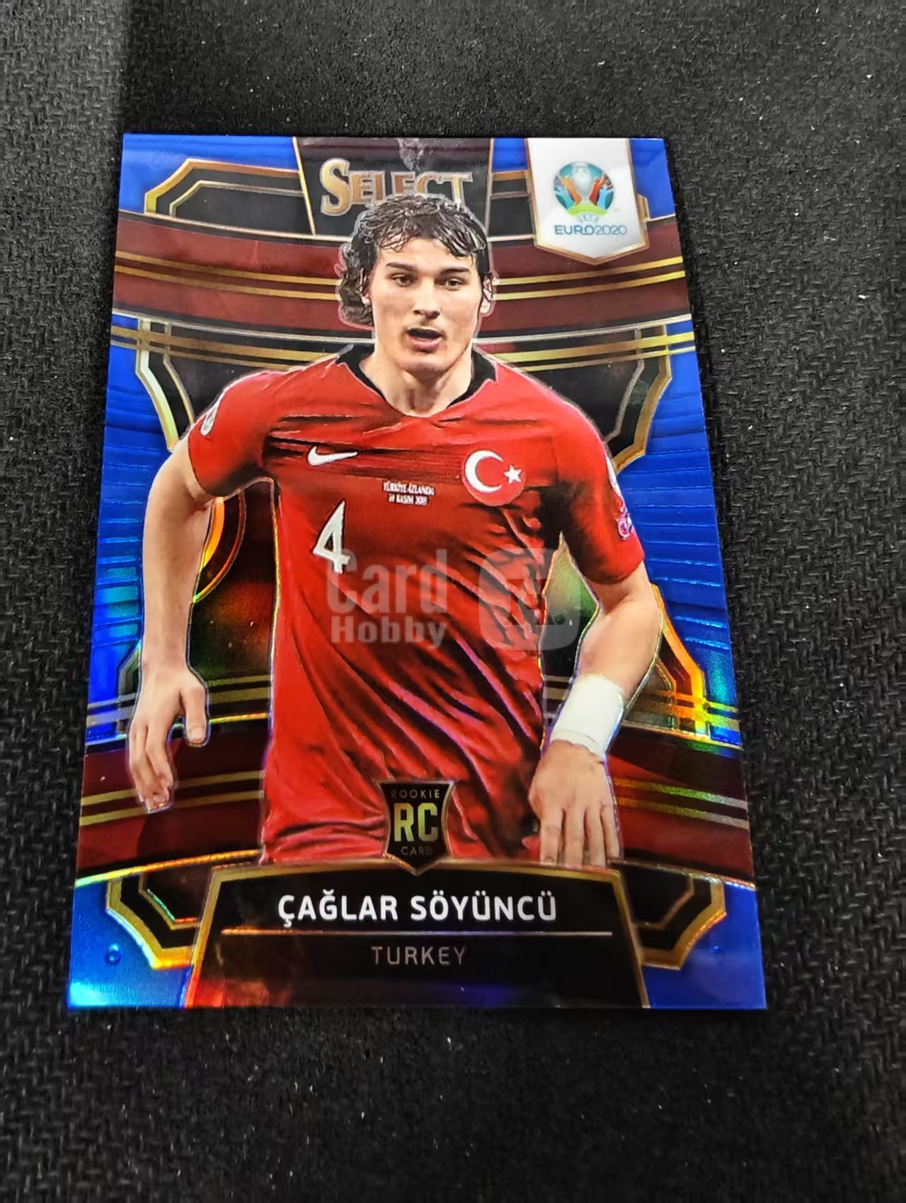 2020 Panini Select Caglar Soyuncu 欧洲杯 恰格拉·瑟云居 土耳其 蓝折 225编 瑕疵如图