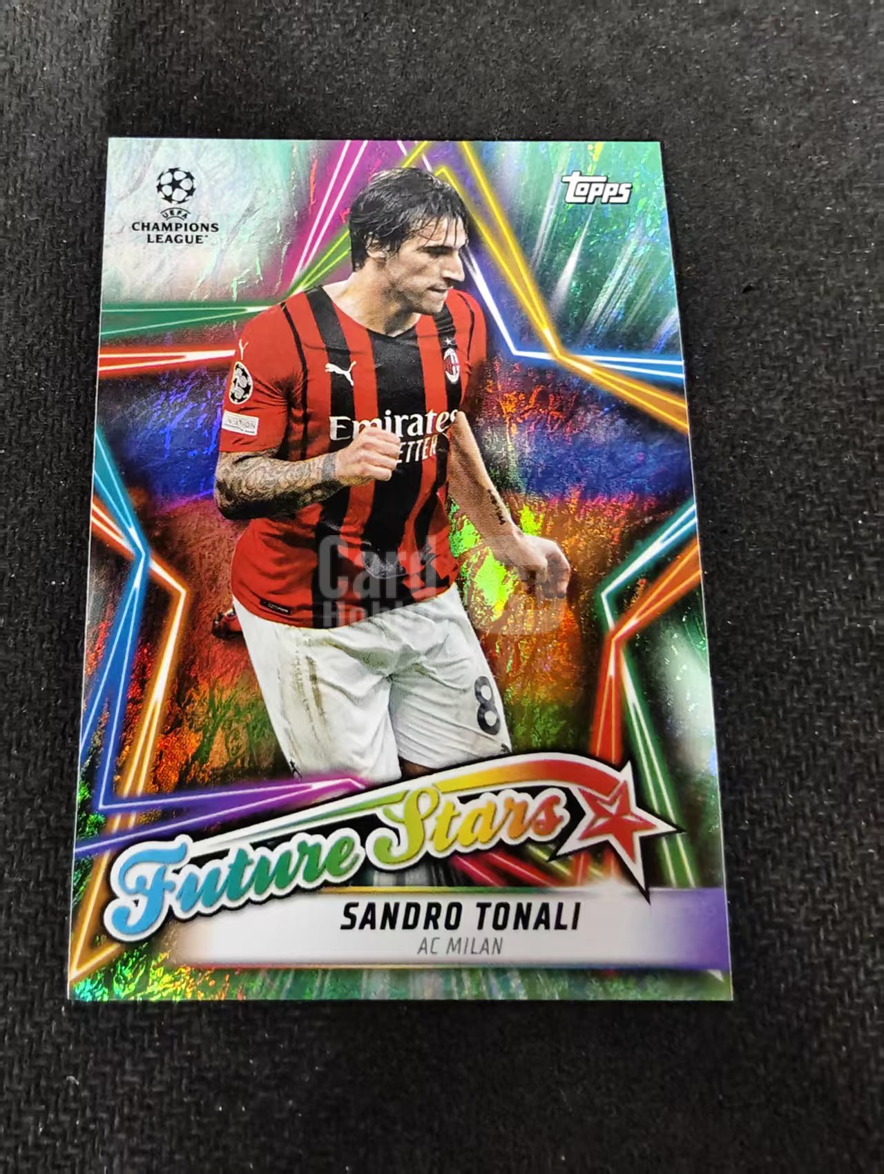 【可合并,不累计】2022 Topps Chrome Sandro Tonali 欧冠 托纳利 AC米兰 未来之星特卡 碧玉折 划痕 边角瑕疵