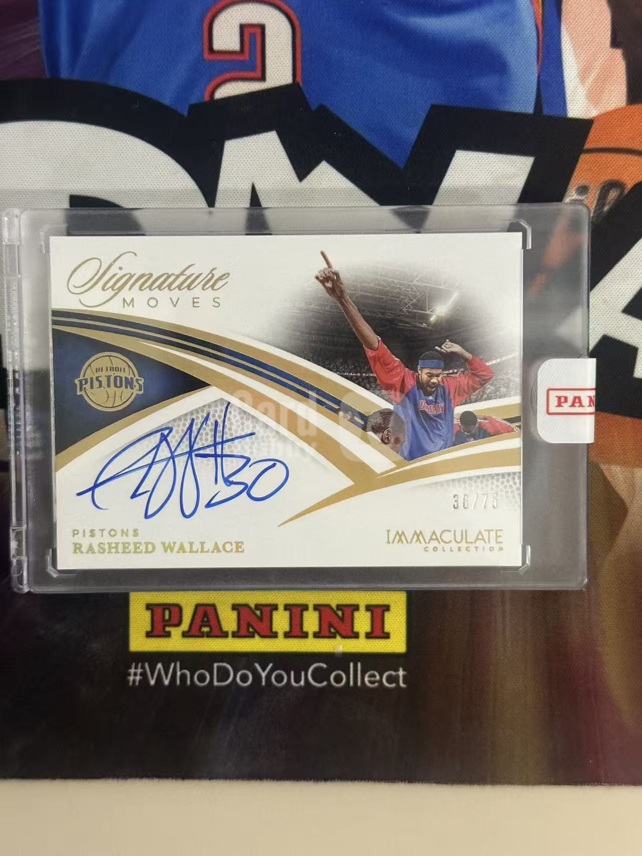 2024-25 Panini Immaculate Rasheed Wallace 【小猪包代卖】活塞 华莱士 75编 招牌动作 签字 卡签 原封砖 时刻 名人堂 大比例