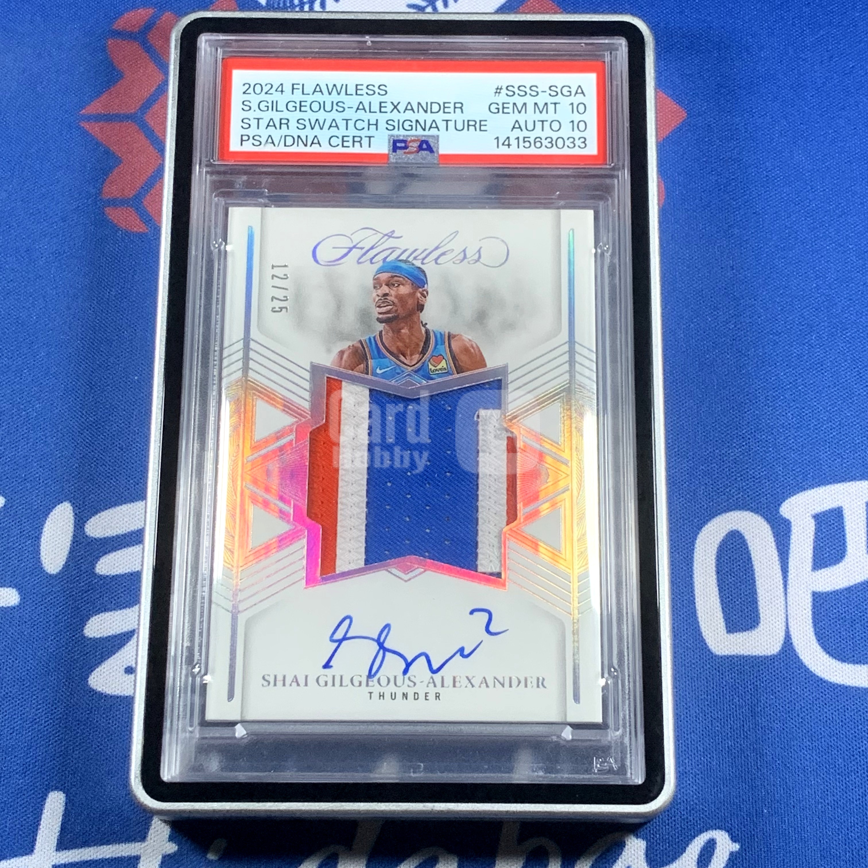 2024-25 Flawless Shai Gilgeous-Alexander 【海宝】末年手提 雷霆 SGA 亚历山大 25编 超闪 星星签 大窗SS 暴力PA签字卡 卡签 PSA10/10【神】