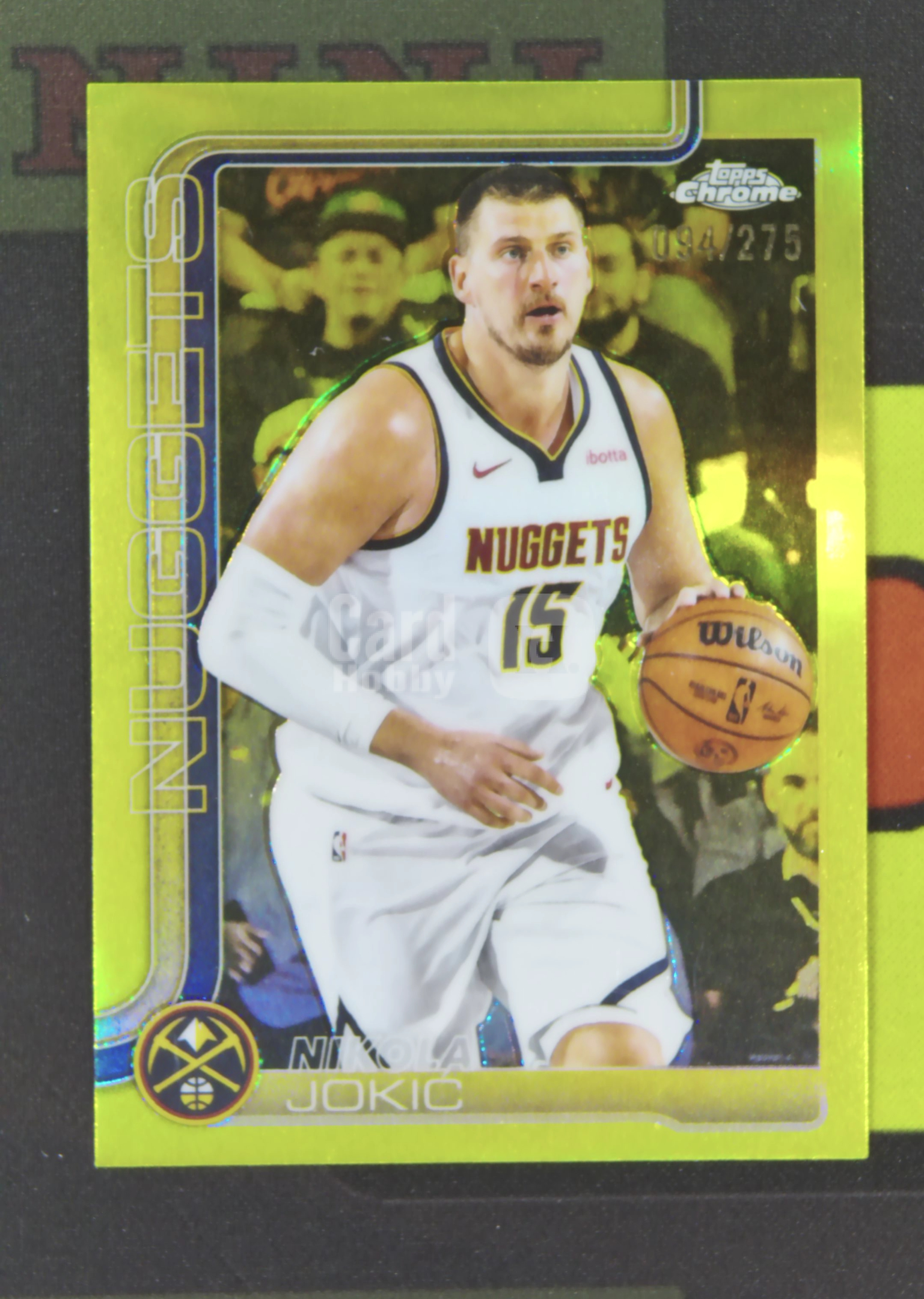 2025-26 Topps Chrome Nikola Jokic Nirvana Project 尼古拉 约基奇 掘金 094/275 黄折 折射 TC 卡品如图 xu001