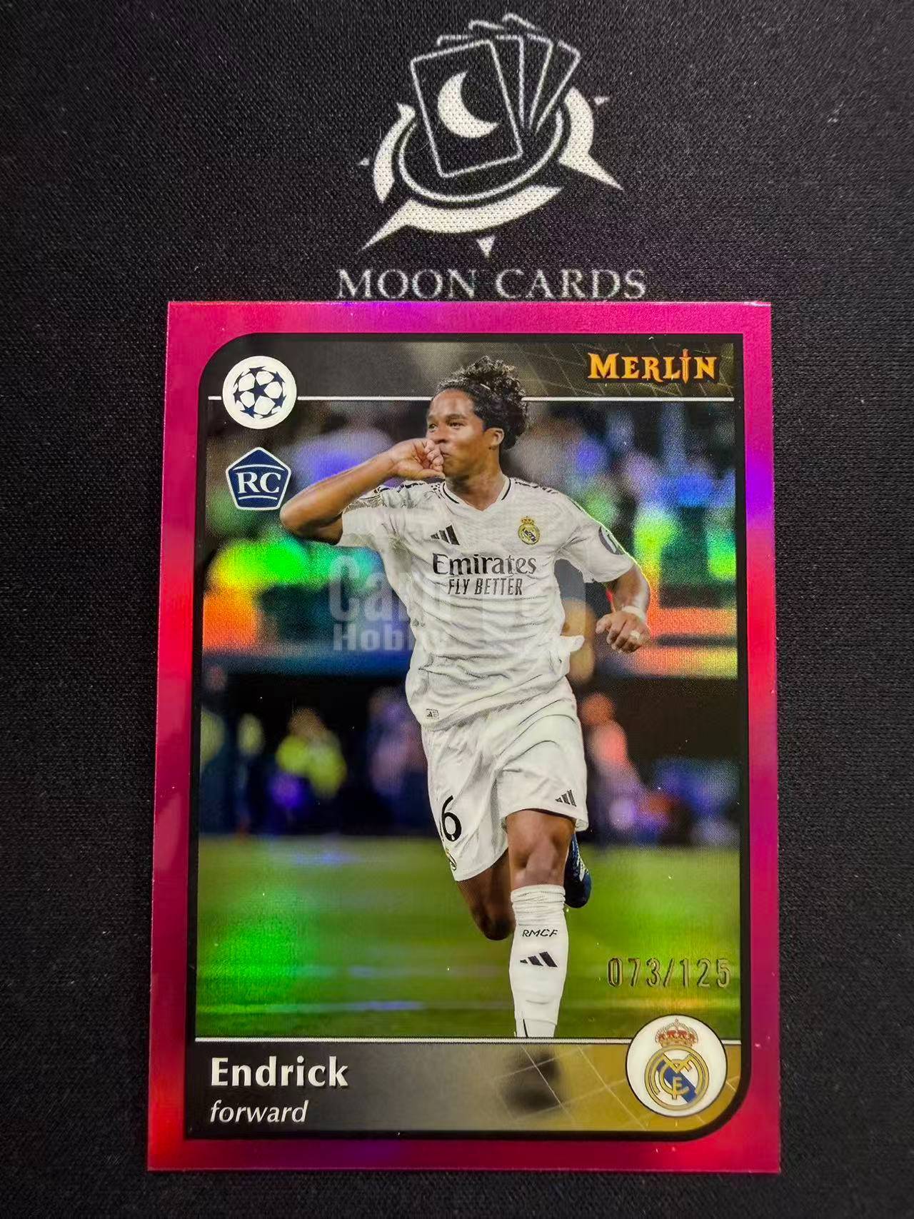 【梦卡拍卖】 2024-25 Topps Merlin Endrick 恩德里克 皇家马德里 皇马 新秀 125编 折射 梅林 细节如图 #Ci# 三金喵姐
