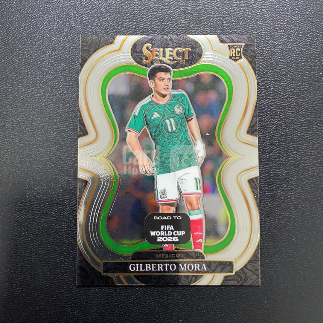 【小牛代拍】2025-26 Panini Select GILBERTO Mora RC 世界杯之路 墨西哥 莫拉 新秀 大热 比例二级 只合并当日订单卡品如图(polo)