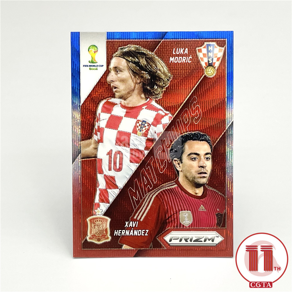 【CGTA】2014 Panini World Cup Prizm 世界杯 元年 克罗地亚 莫德里奇 西班牙 哈维 蓝白红 三色折 Matchups 双人对决特卡 皇马 巴萨 AC米兰 热刺 Xavi 越秀山2675450 #ATM#