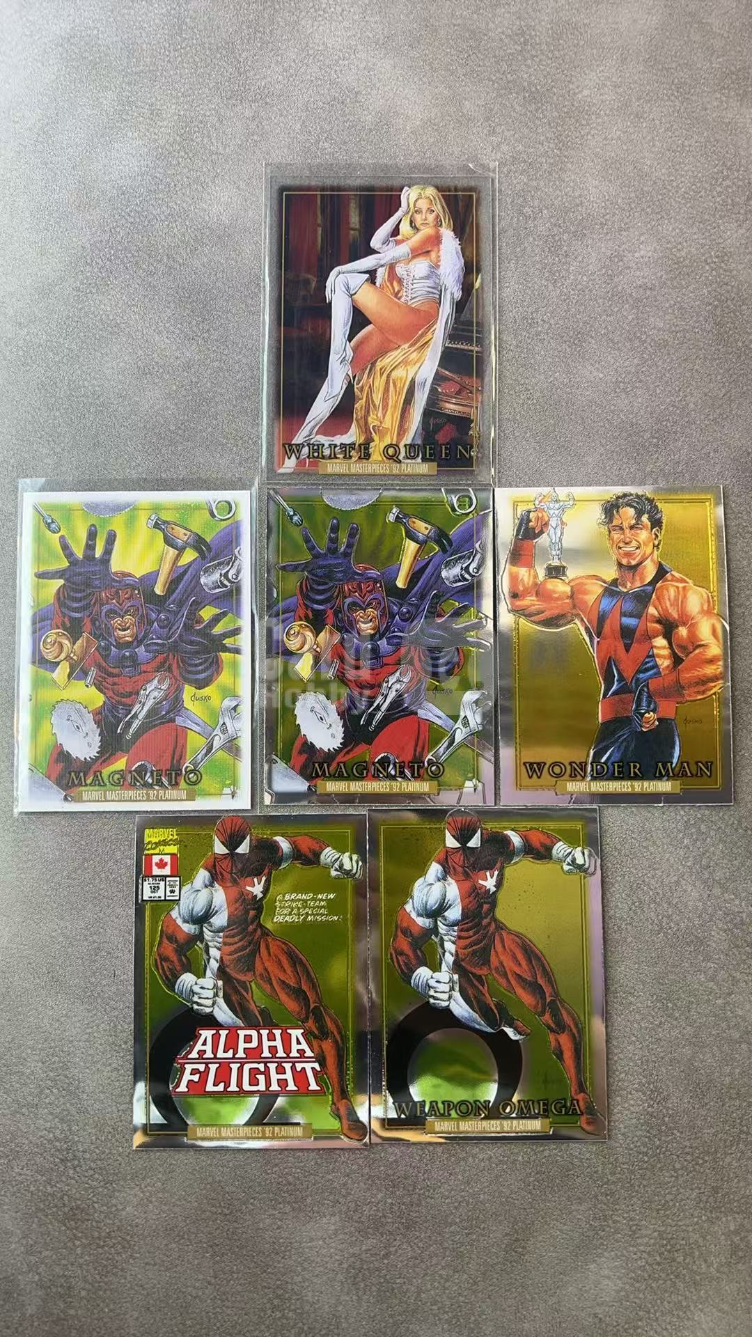 6915【330球星卡实体店代卖】2024 Upper Deck Marvel 万磁王 欧米茄武器 奇迹人 白皇后 6张 LOT 无卡具 仅顺丰寄付(WWTY)
