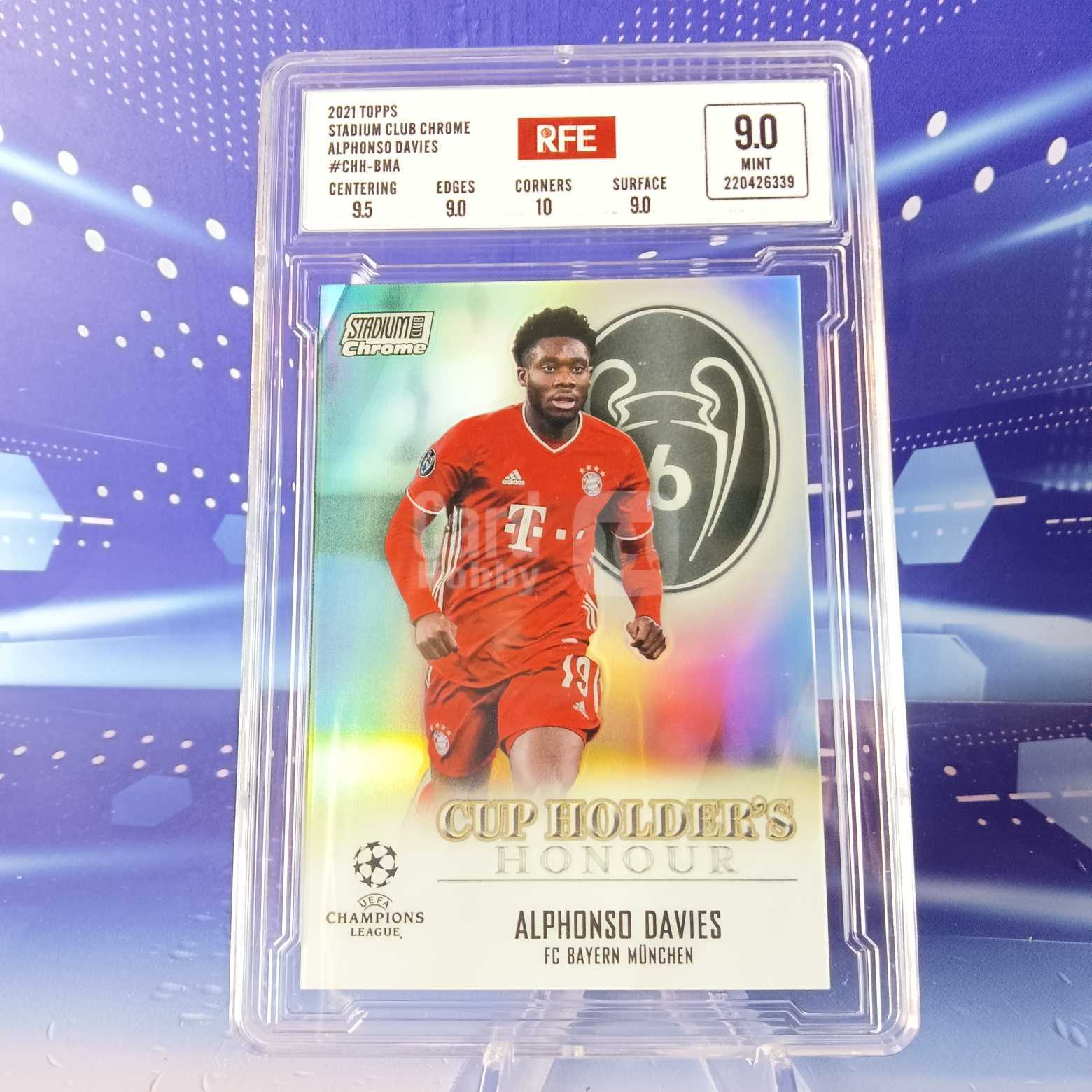 2021 Topps Stadium Club Chrome 阿方索戴维斯 评级卡 拜仁 折射 实卡精美稀有 品质保障 投资收藏必备 保值回购 详情见说明 【KUROKO】