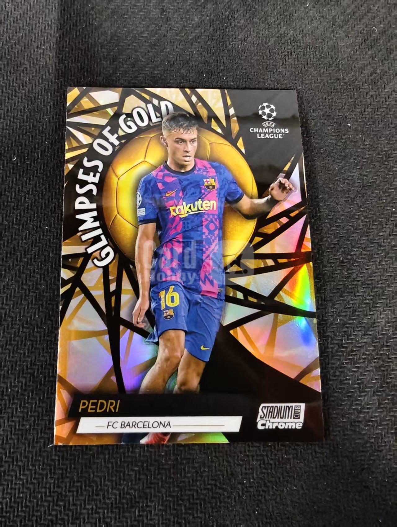 【可合并,不累计】2022 Topps Stadium Club Chrome Pedri 巴塞罗那 巴萨 佩德里 竞技场 欧冠 银折 特卡 划痕 边角瑕疵