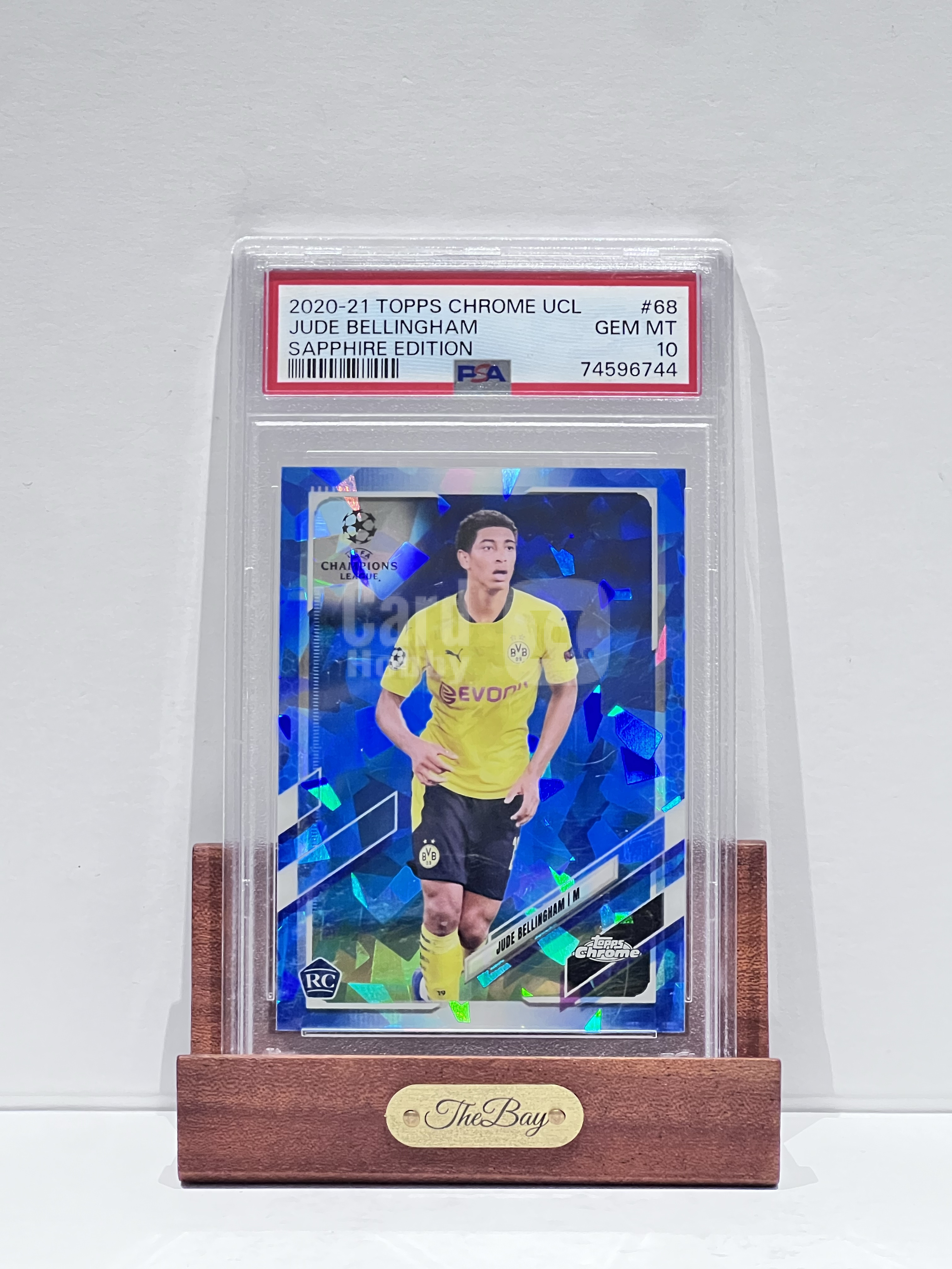 2020-21 Topps Sapphire Chrome Jude Bellingham RC【湾区拍档代卖】欧冠 TC 蓝宝石 祖德 贝林厄姆 蓝碎冰折 折射 新秀 多特蒙德 皇马 皇家马德里 英格兰 PSA10分 满分 Steven
