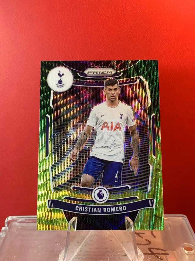 (老末精品代拍) E15 2021-22 Panini prizm 英超PZ Cristian Romero 克里斯蒂安 罗梅罗 热刺 黄瓜绿波纹折 凑套必备