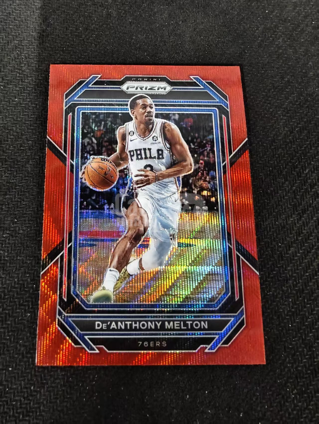 2022-23 Panini Prizm De'Anthony Melton pz 76人 梅尔顿 红波纹 PZ 划痕 边角瑕疵 #36