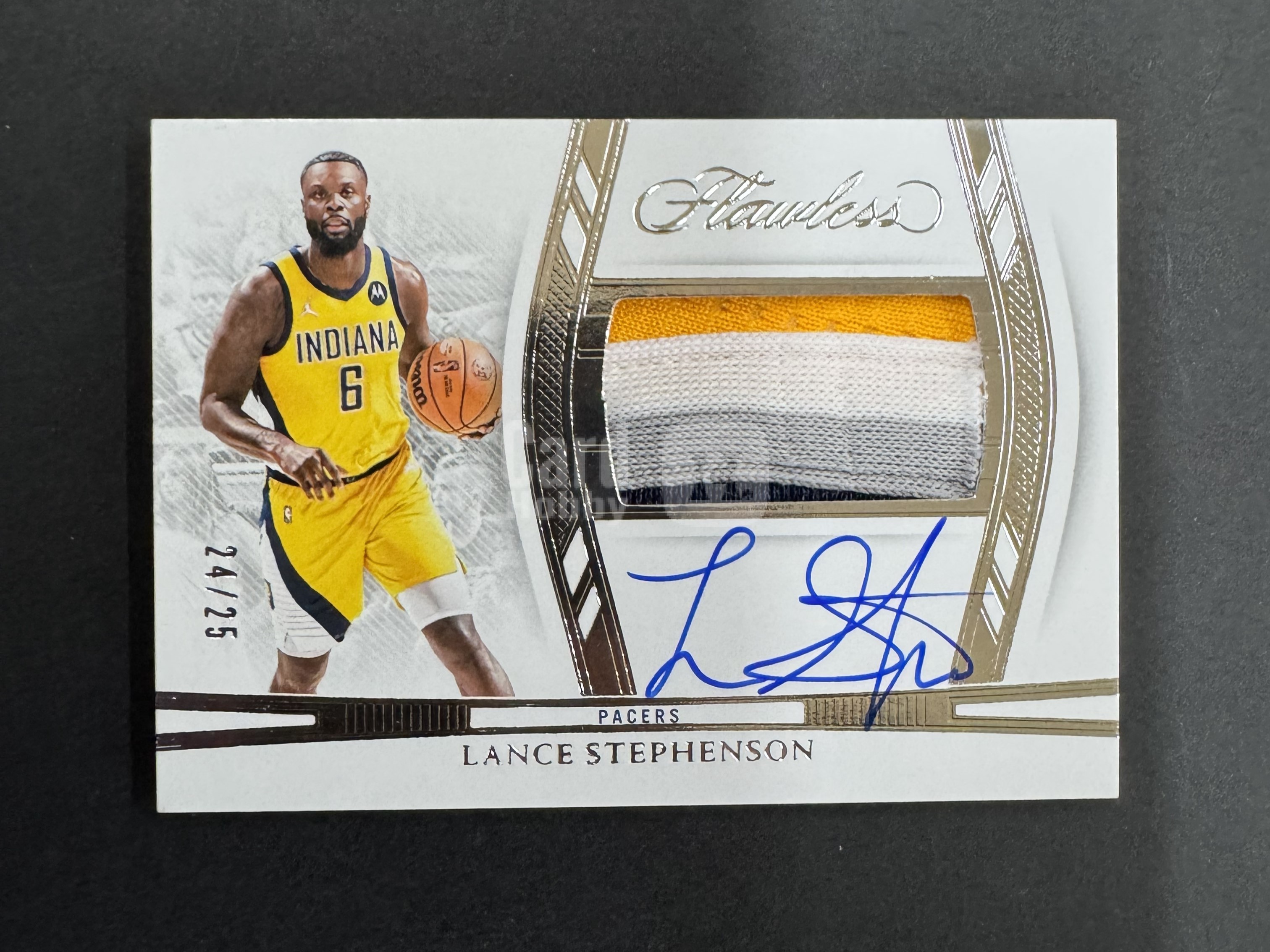 2023-24 Panini Flawless Lance Stephenson #HPA-LSI 手提 兰斯 史蒂芬森 步行者 切割物料 签字 24/25编 卡品如图
