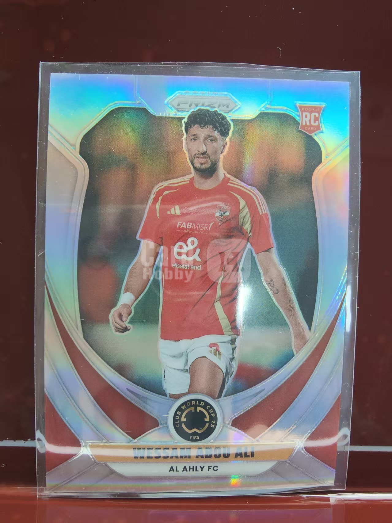 2025 Panini Prizm wessam abou ali 开罗国民 维萨姆 阿布 阿里 新秀RC  银折 世俱杯PZ 卡品如图 C030C