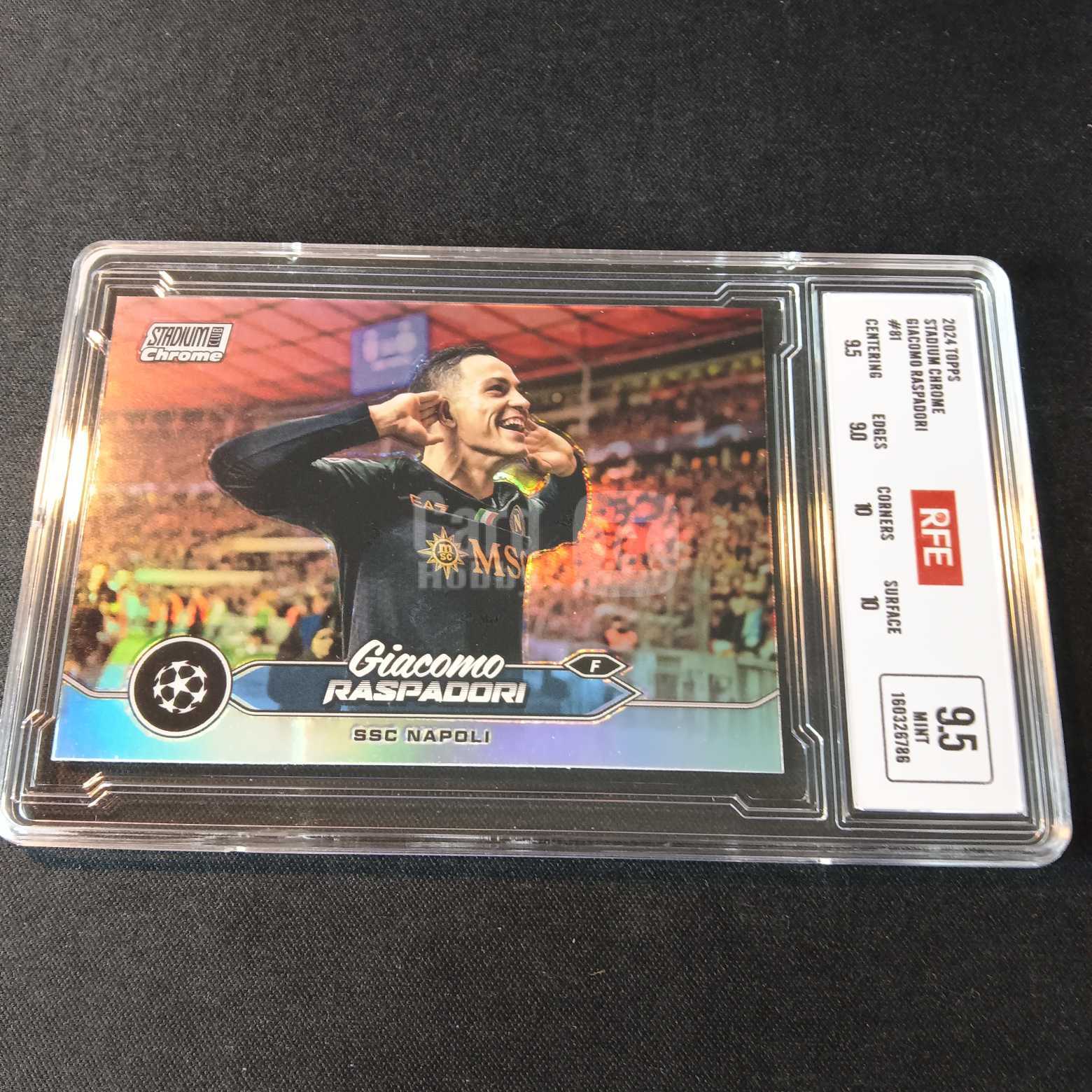 2024 Topps stadium chrome 拉斯帕多里 评级卡 那不勒斯 折射 实卡精美稀有 品质保障 投资收藏必备 保值回购 详情见说明 【蓝色星球】