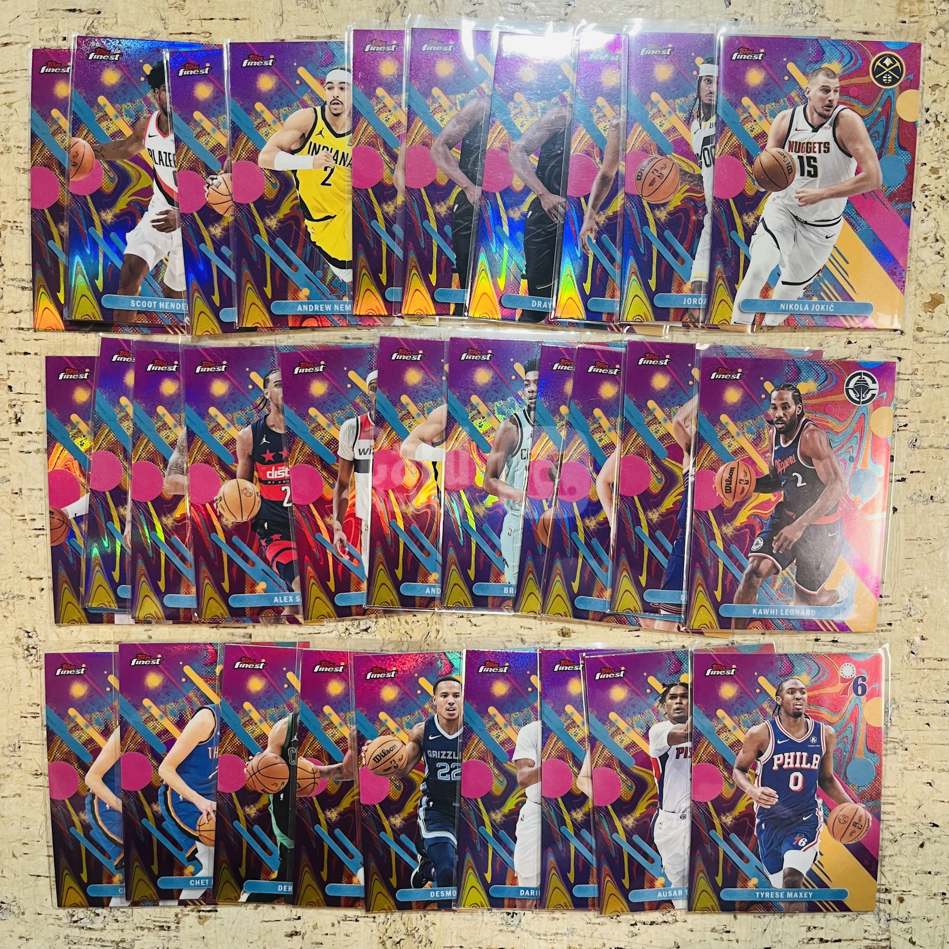 2025-26 Topps Finest Nikola Jokic 现役 一级 油污折 涂鸦折 30张打包 约基奇 伦纳德 带队 此标有膜无夹【小卡迷拍卖 可累积半年】