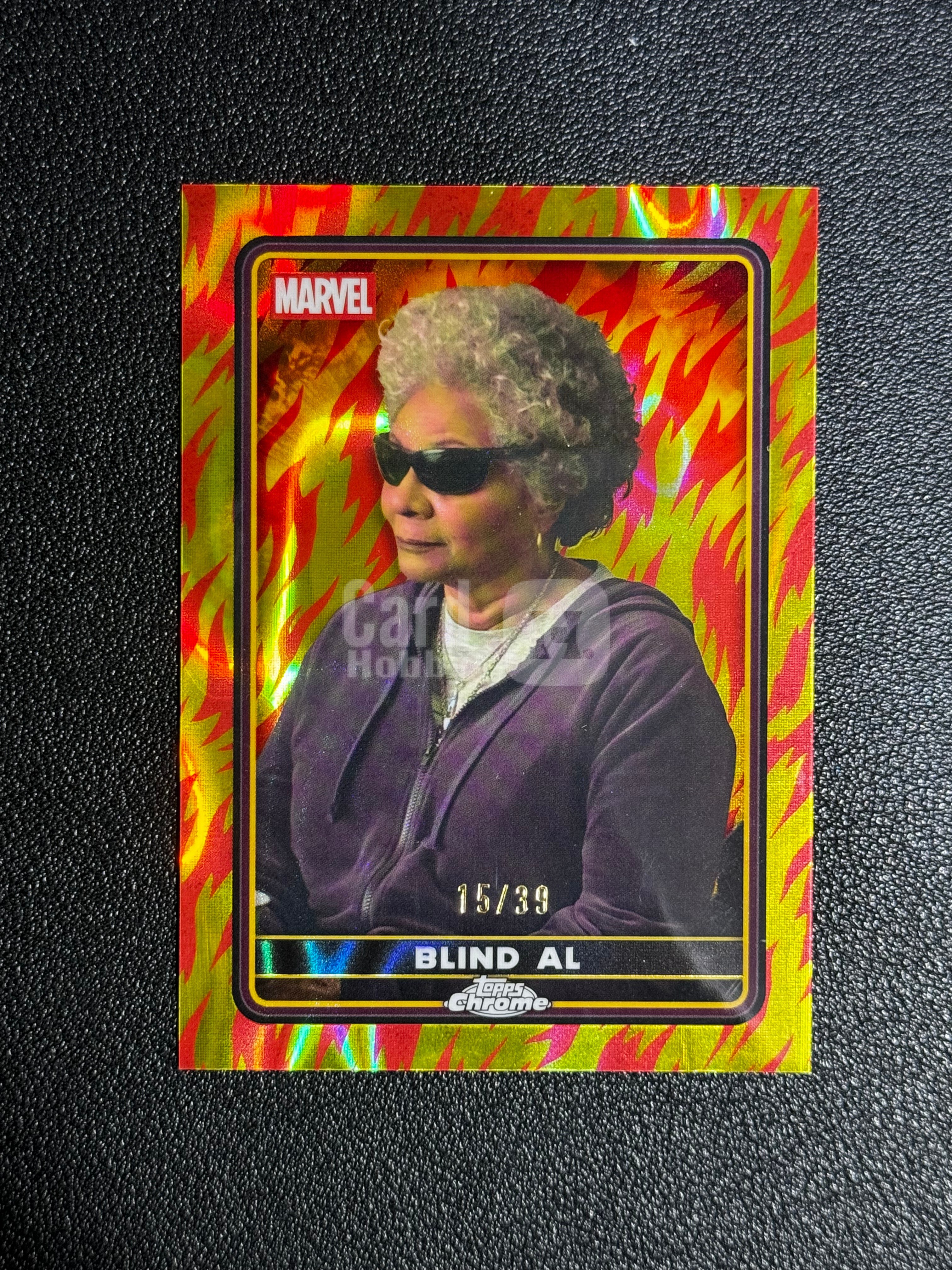 2025 Topps Marvel (MCU) 老王代理拍卖 漫威影视 死侍 金刚狼 Deadpool Wolverine 火焰折 39编 Blind Al 盲眼 艾尔 #32 TG