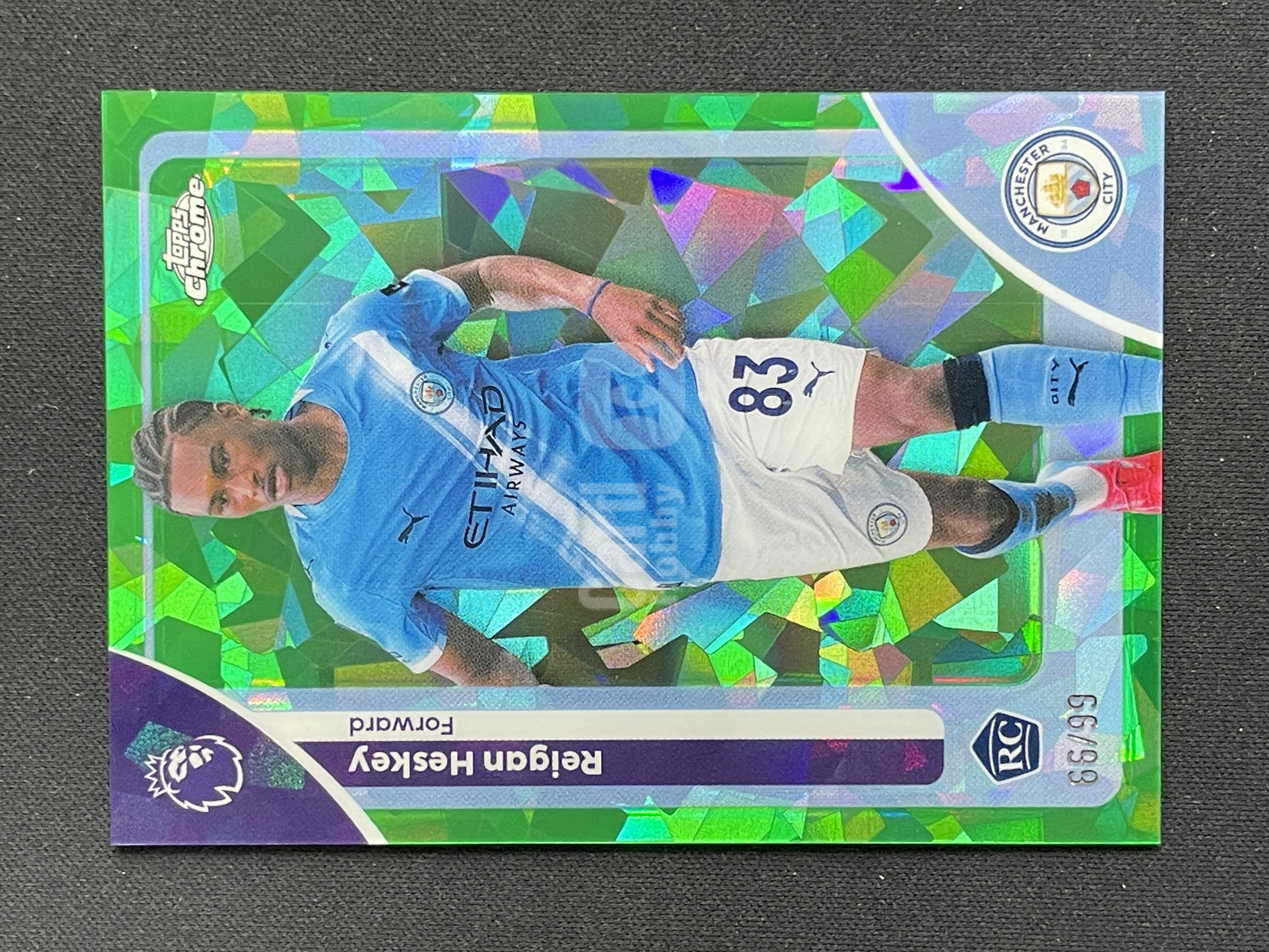 【南昌NOVA】2025-26 Topps Chrome Reigan Heskey RC 新秀 英超 蓝宝石 曼城 里根 赫斯基 绿碎冰折 ...