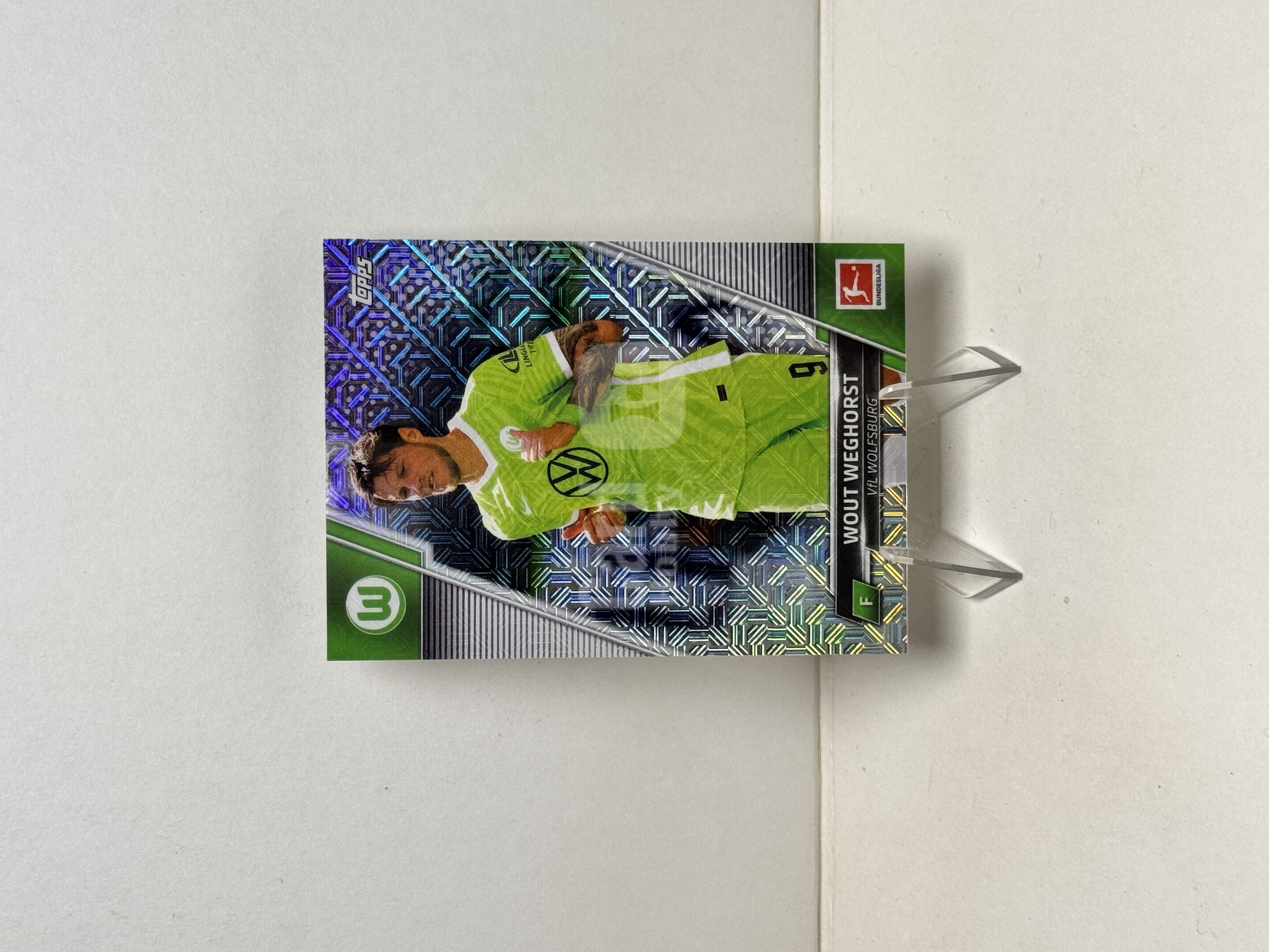 2022 Topps Bundesliga Wout Weghorst 德甲 TC 沃特 韦霍斯特 沃尔夫斯堡 银mojo折 折射 日版 实卡精美 收藏必备 卡品如图【星爷代拍】G3-1