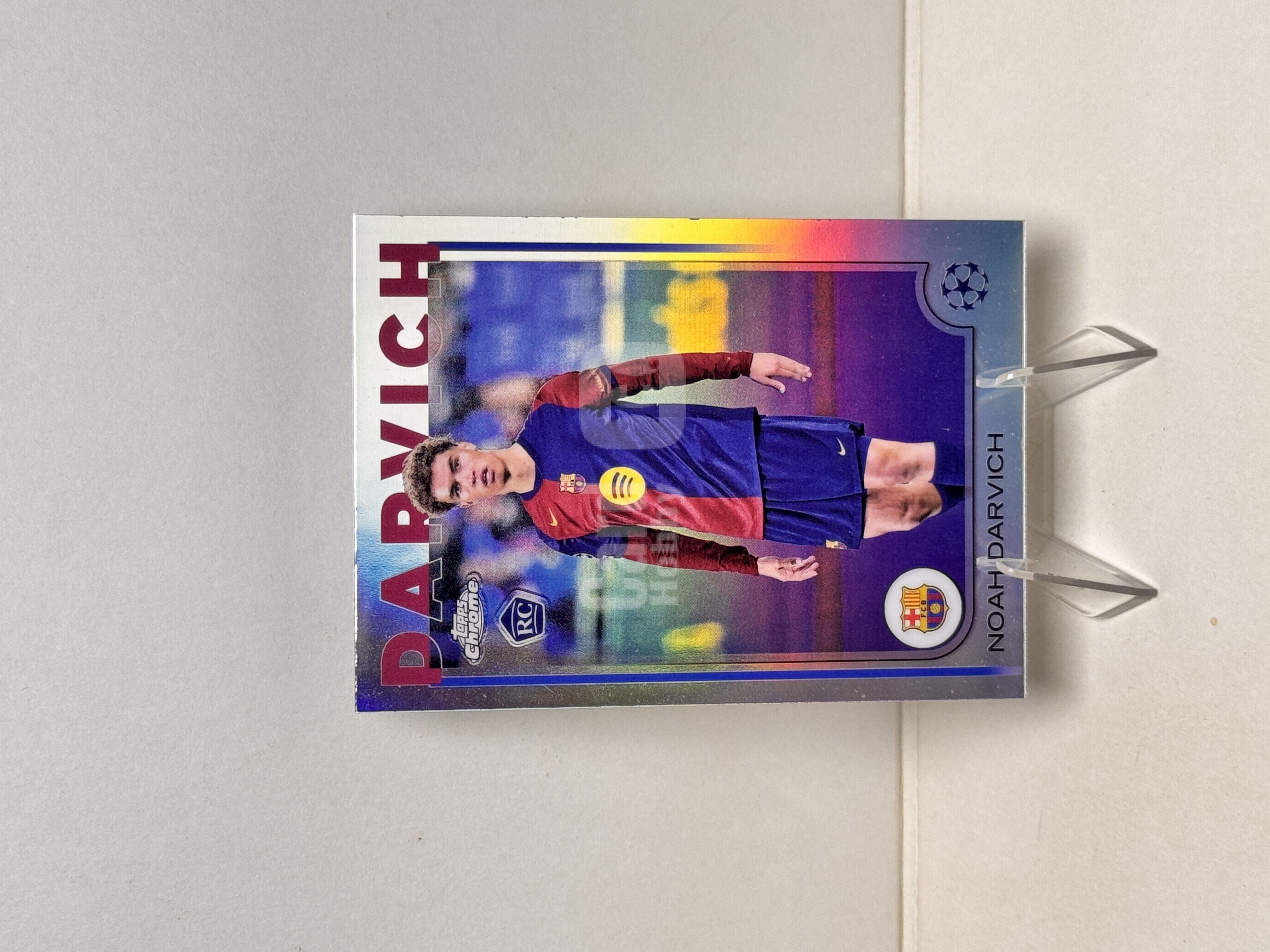 2025 Topps Chrome Noah Darvich RC 欧冠 TC 巴萨 巴塞罗那 诺亚 达维奇 新秀 银折 折射 实卡精美 收藏必备 卡品如图 【星爷代拍】F2-1