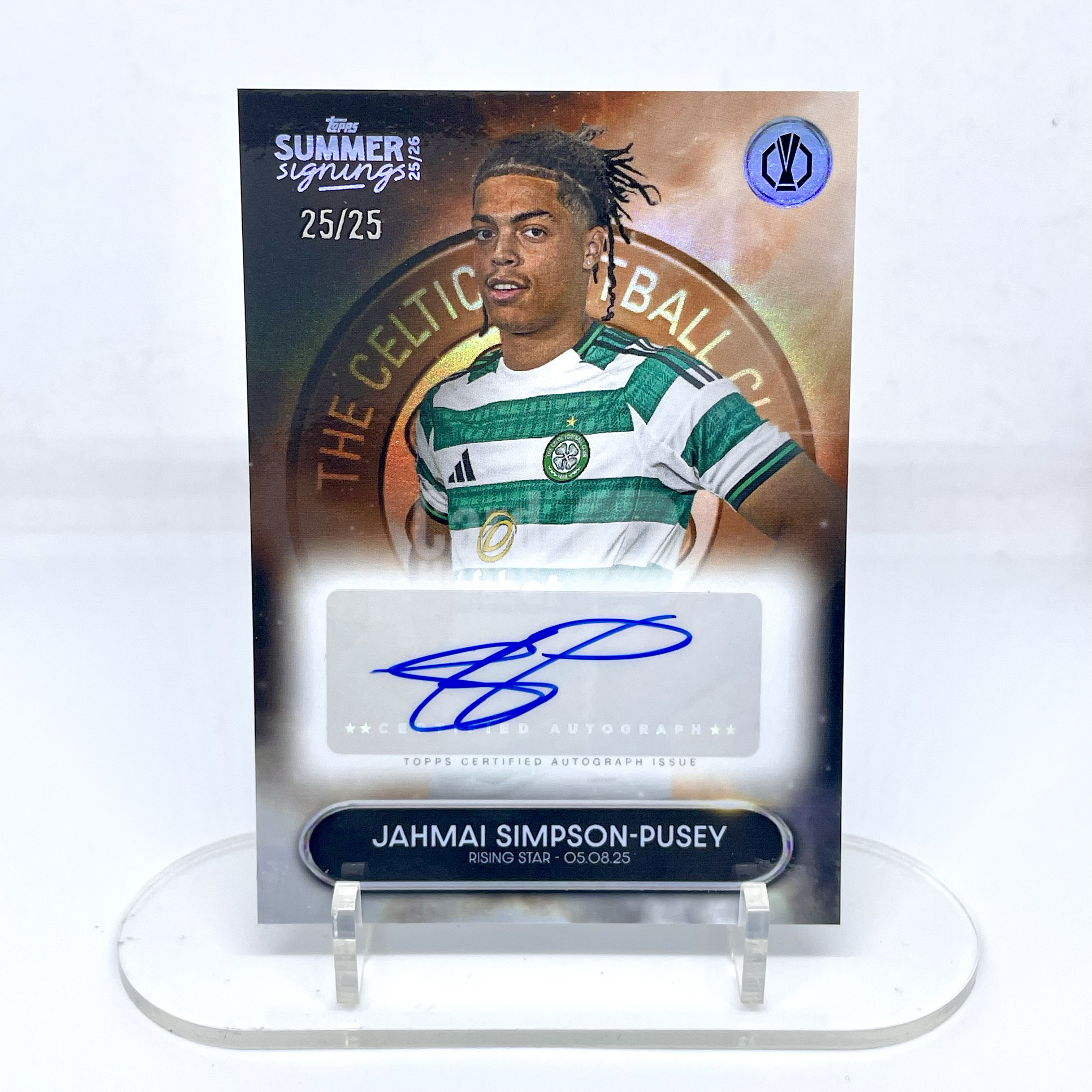 2526 Topps Summer Signing Celtics Simpson Pusey Auto Orange 25/25编 橙折 签字 辛普森 浦西 凯尔特人 欧冠 夏转 曼城【芥末-阿玮】