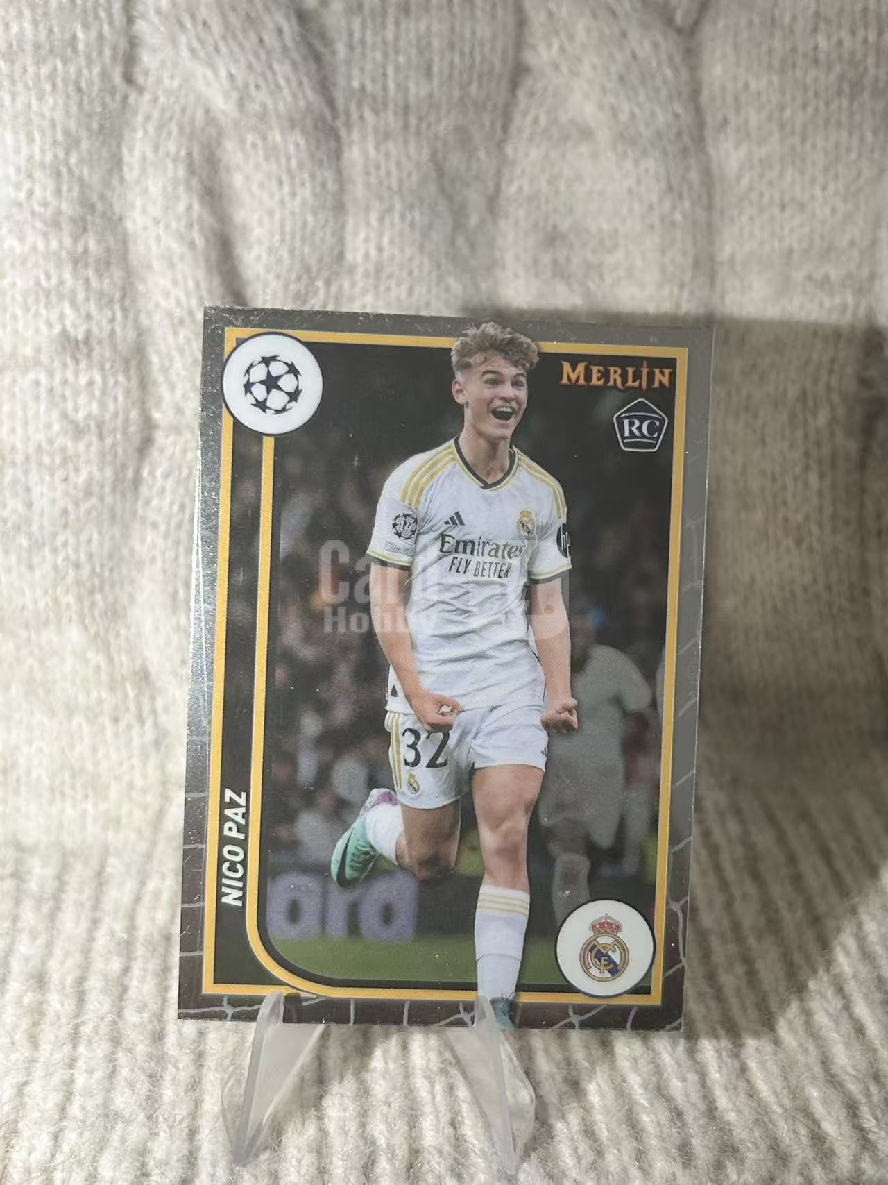 2024-25 Topps UEFA Champions League Nico Paz RC 新秀卡,尼科・帕斯,皇马年轻中场,天赋出众潜力新星,凑套必备