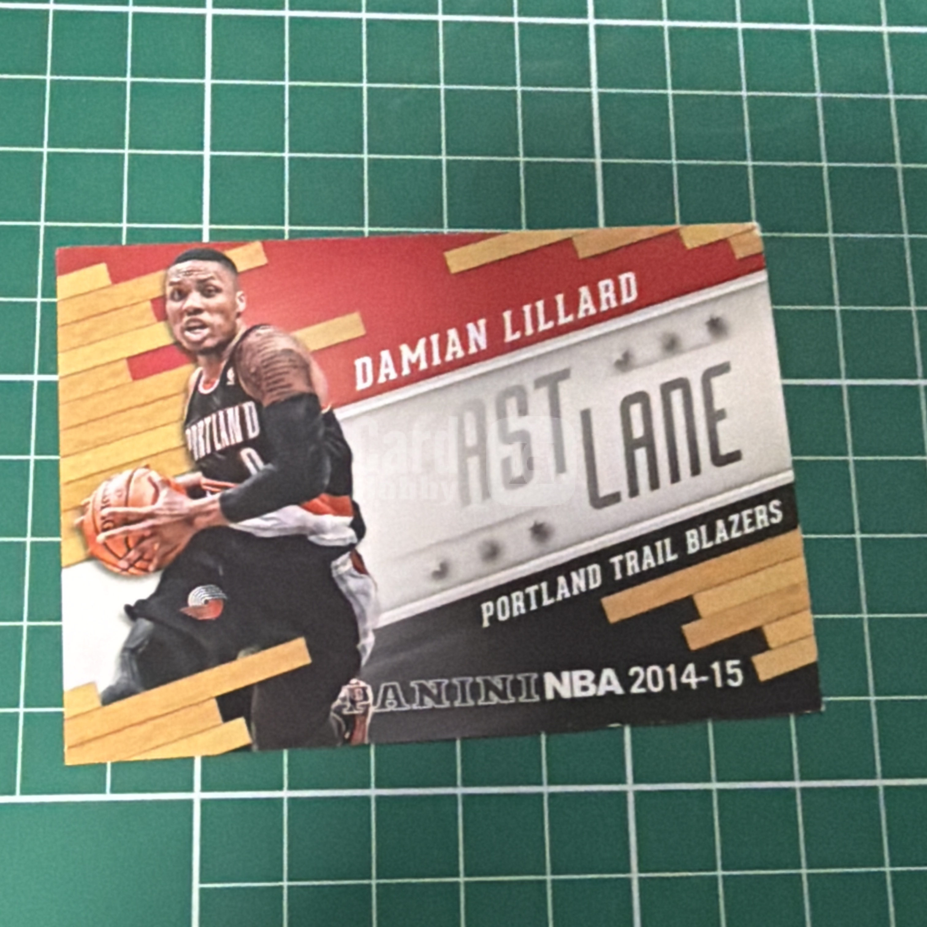 2014-15 Panini Americana Damian Lillard S.p.a. 达米安利拉德 利指导 表哥 开拓者 fast lane横版特卡 精美选图 十年老卡 绝版卡 稀有大比例