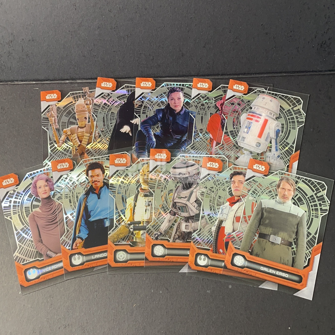 2025 Topps Star Wars 星球大战 波达默龙 IG-11 盖伦厄索 兰多卡瑞辛等 大比例平行 死星表面图案11张打包 2024 Topps 星战影视HighTek全胶片系列