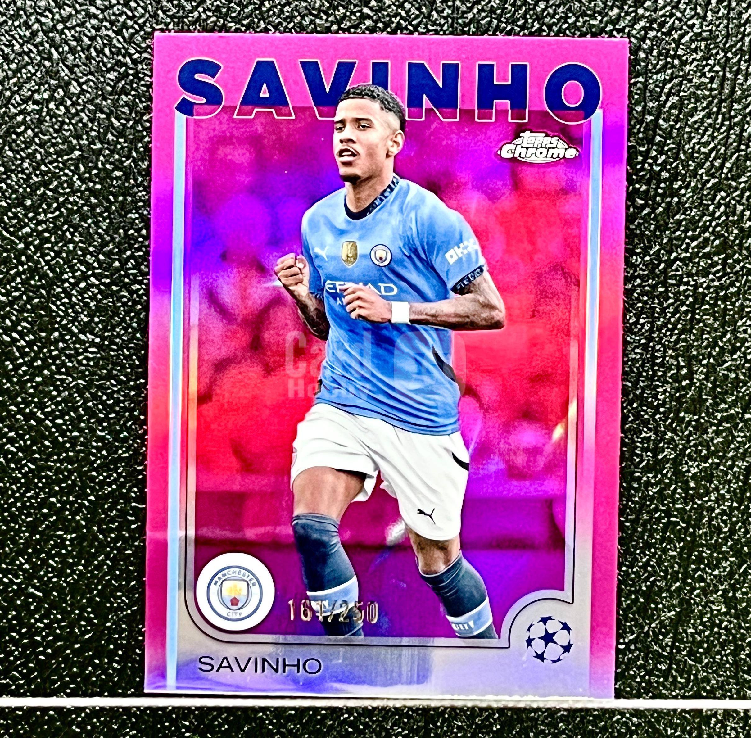 橘宝代购代卖 TOPPS 2024-25 CHROME SAVINHO 萨维尼奥 /250编 粉折 TC 欧冠 曼城 赫罗纳 巴西 MCI E0971