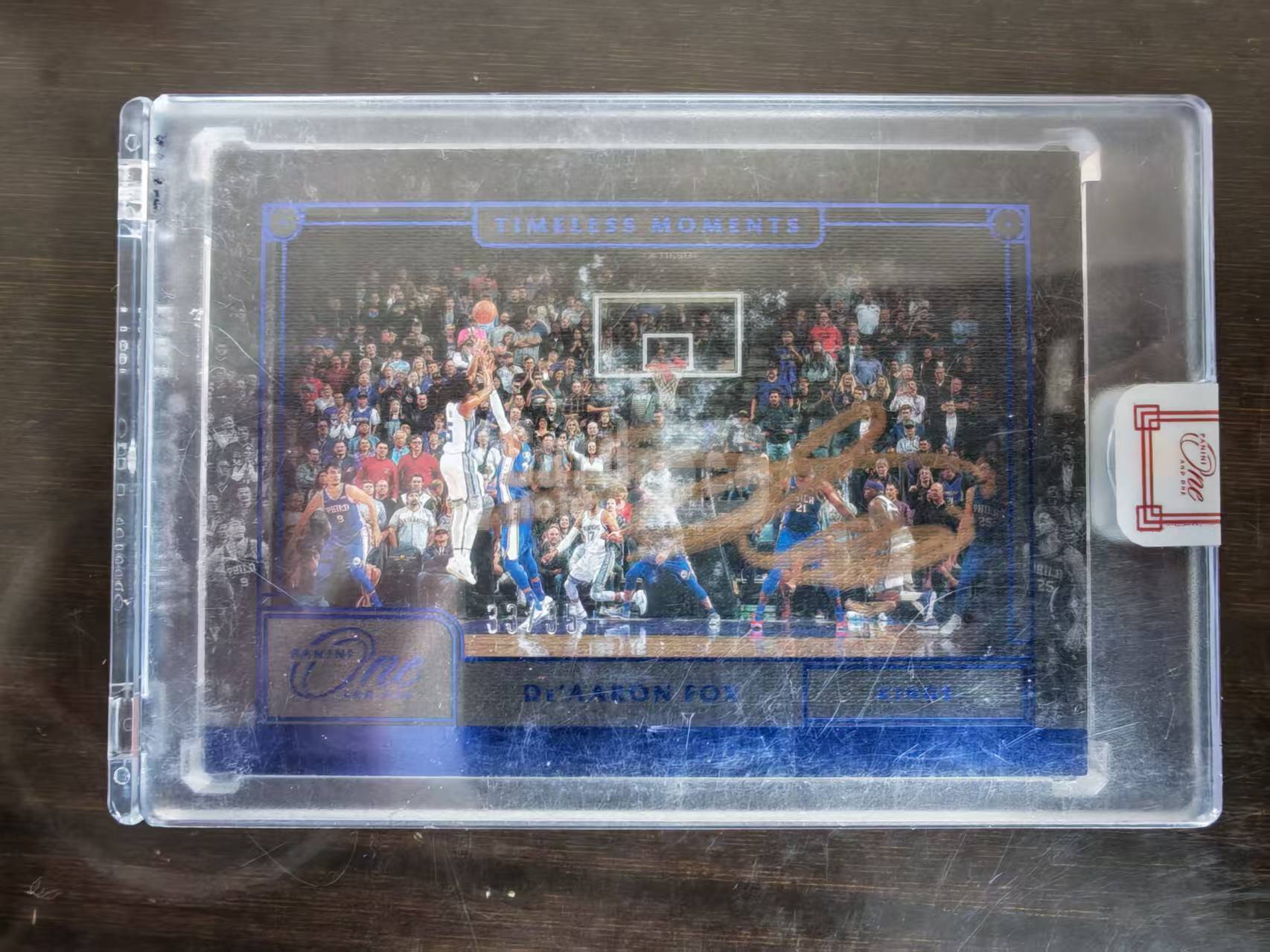 2020-21 Panini One and One De'Aaron Fox 【肥猫代卖】Z05N OAO 国王 达龙 福克斯 签字 卡签 时刻签 原封砖 35编 蓝平行