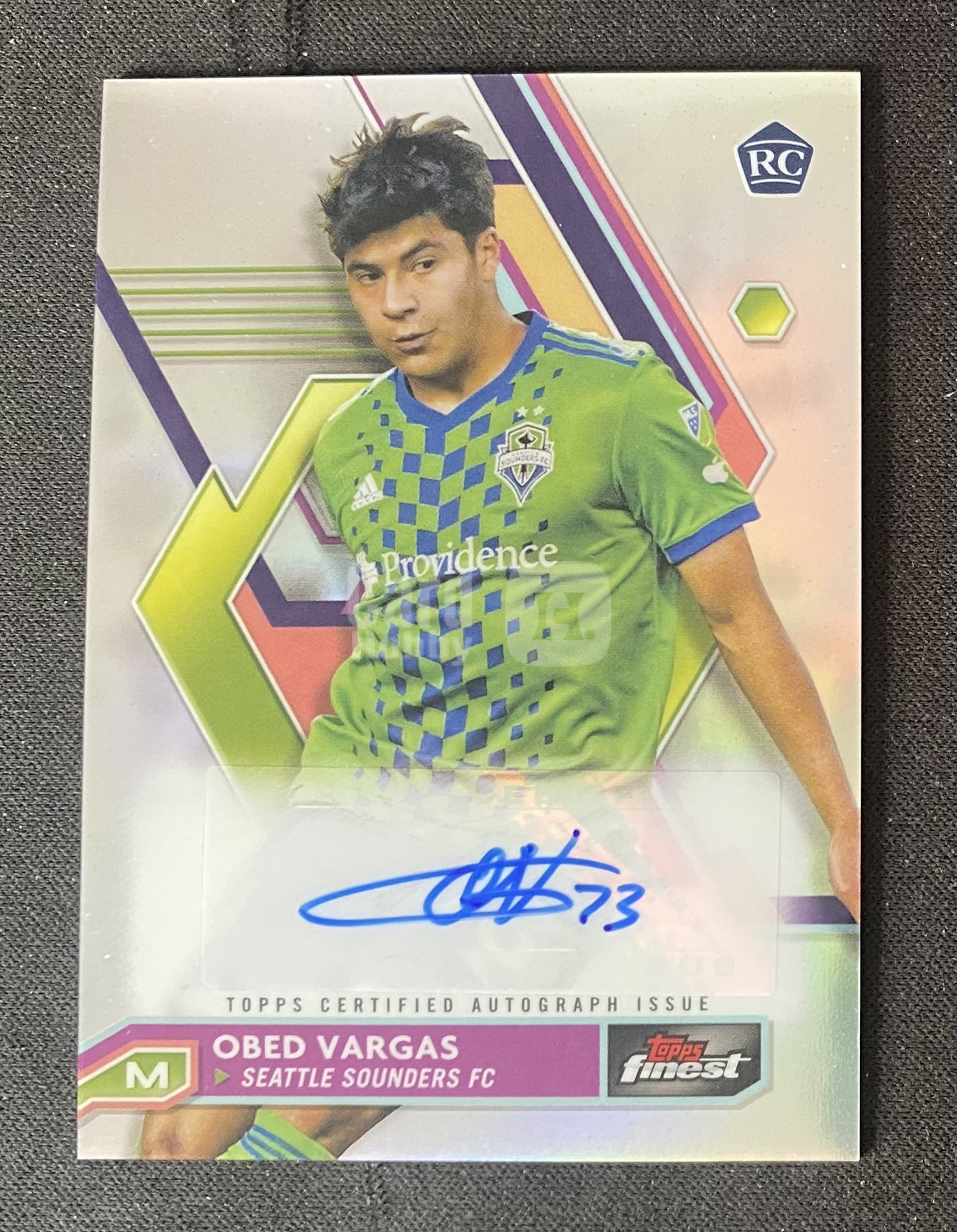 2023 Topps Finest Obed Vargas RC 【来拆波卡】美职联 MLS 西雅图海湾 奥贝德 巴尔加斯 新秀 银折 签字 科技