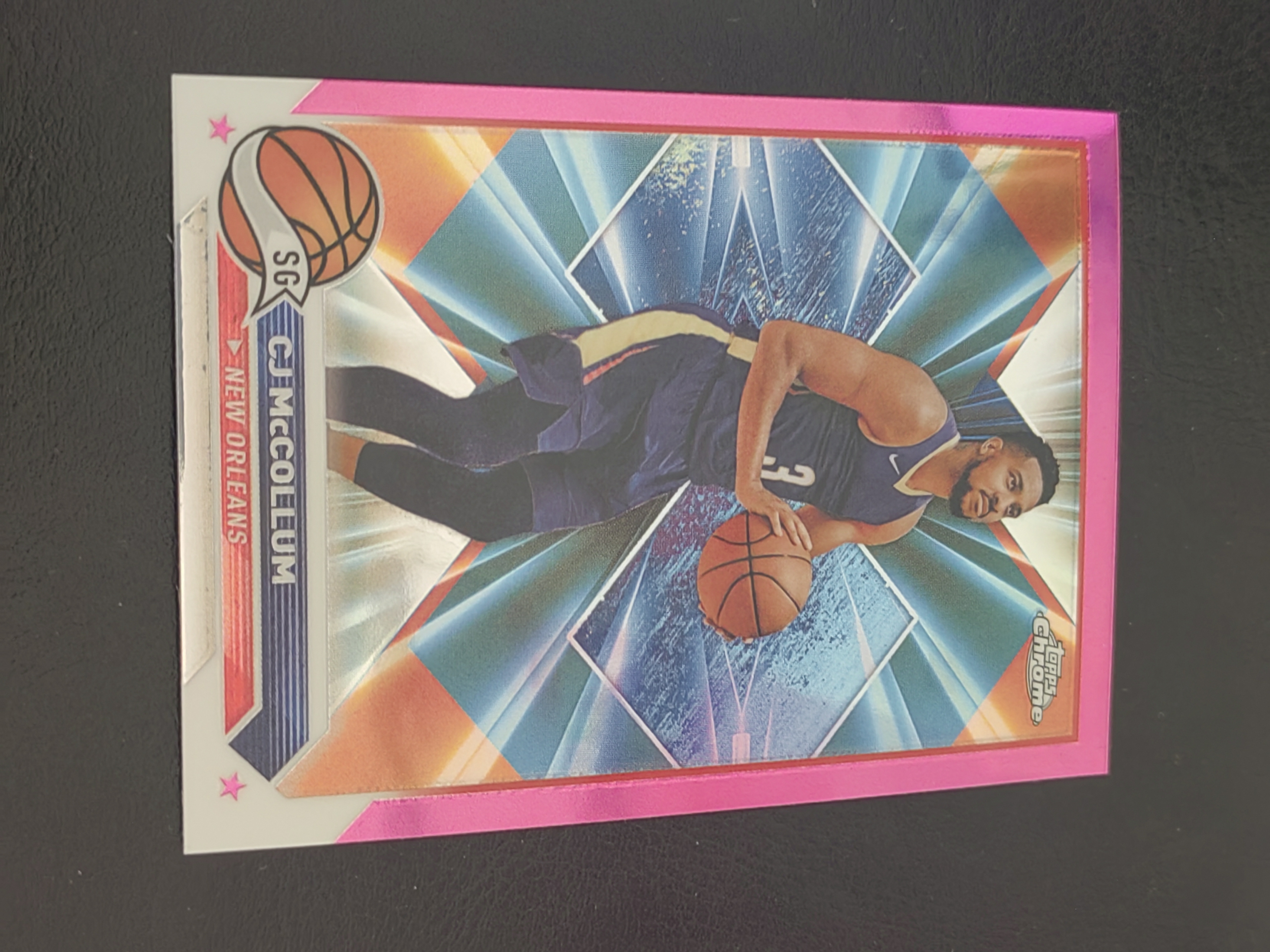 2024 Topps TOPPS CHROME CJ McCollum CJ·麦科勒姆 粉折 开拓者 鹈鹕 奇才 篮 凑套 白边白角 不保卡品 卡品如图