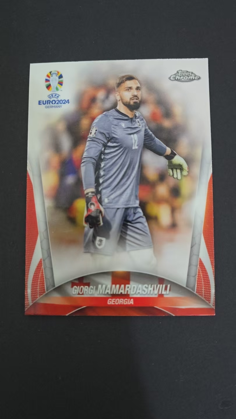 2024 Topps Chrome 歐洲杯 Giorgi mamardashvili  馬馬爾達(dá)什維利   Georgia  格魯吉亞   卡品如圖 收藏湊套必備  -294