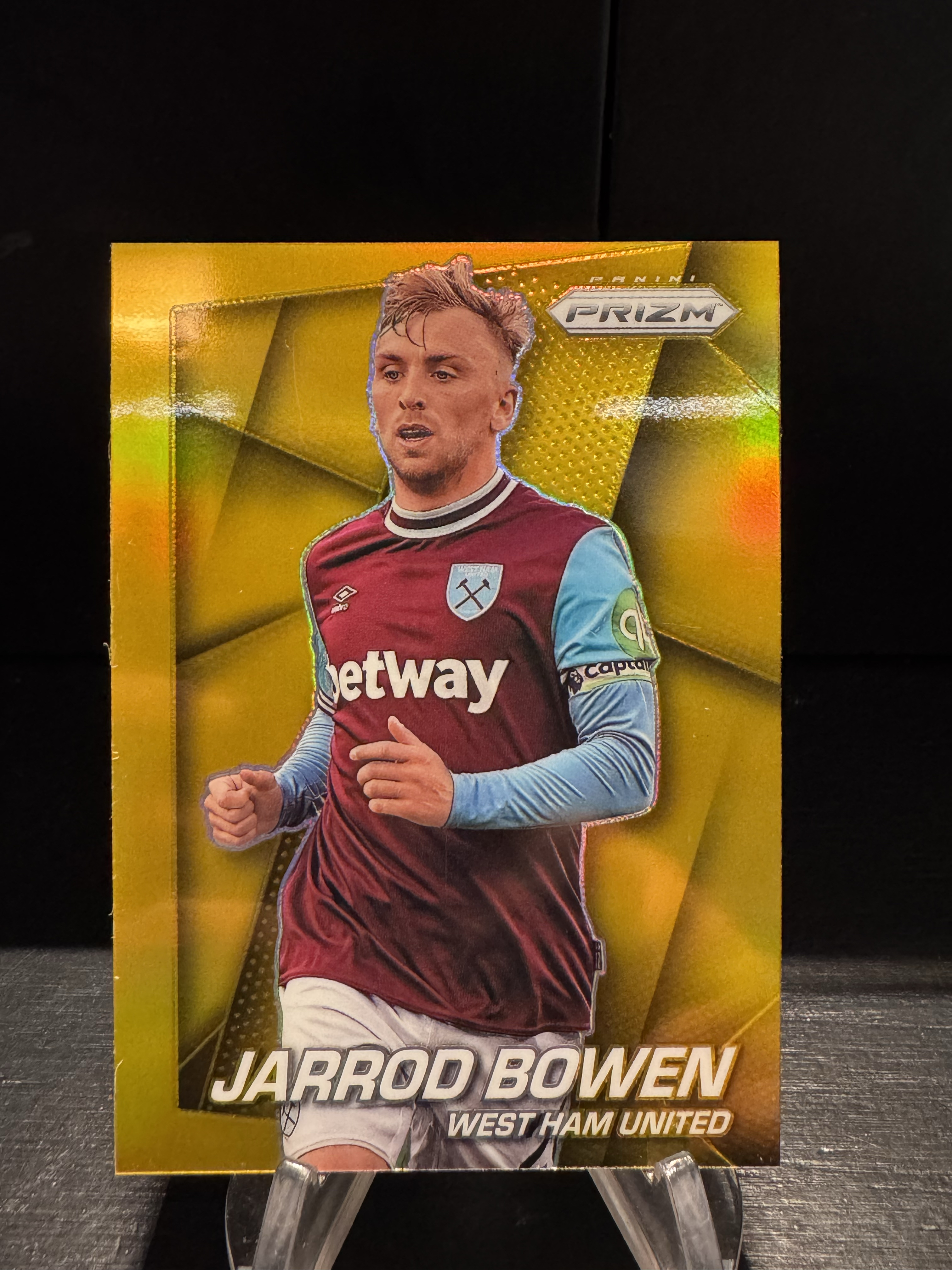 曌 2024-25 Panini Prizm Jarrod Bowen pz 英超 鲍恩 博文 闪回特卡 正金折 5/10编 西汉姆联 卡品好 铁锤帮主力 MJ002F