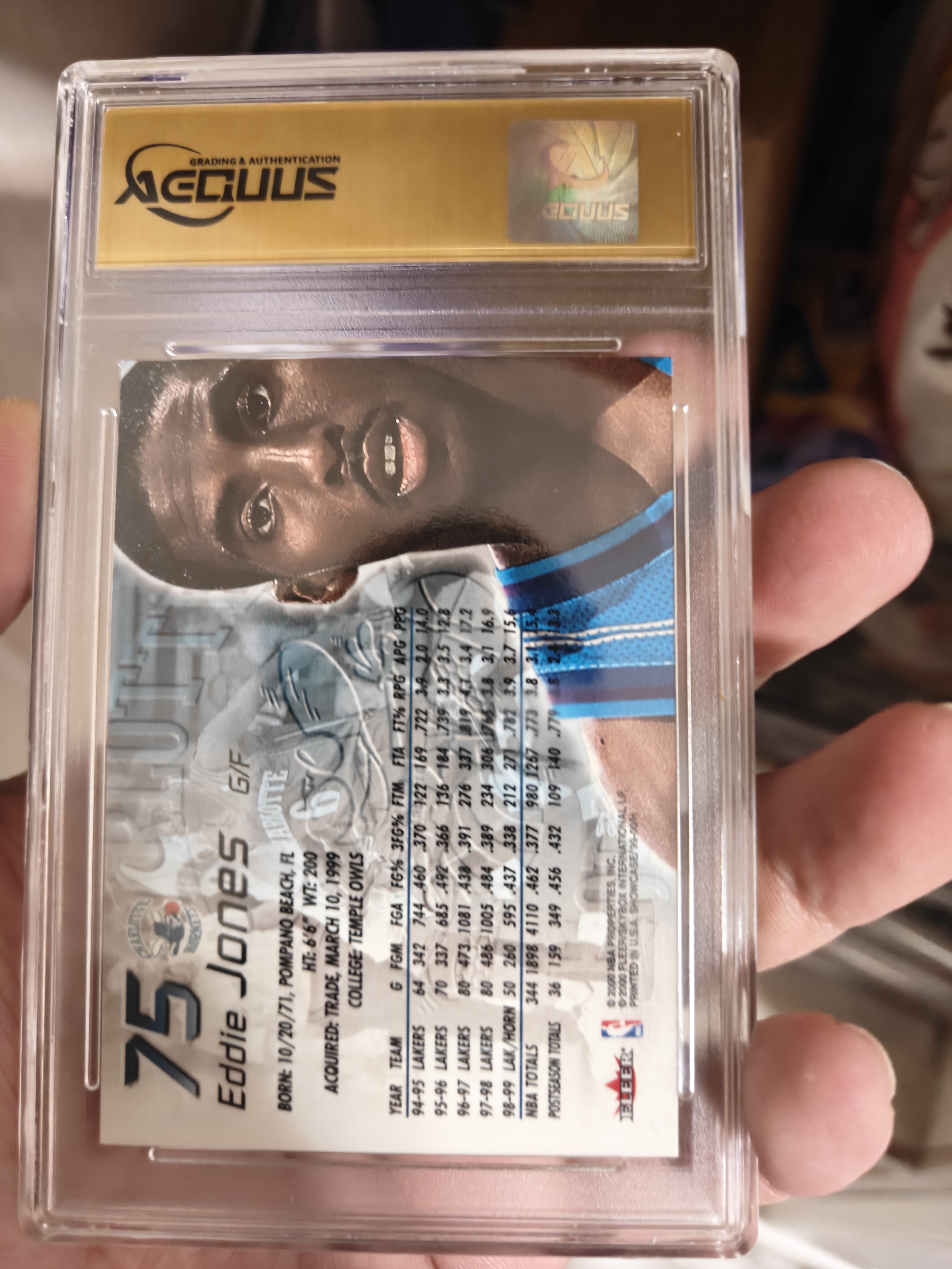 2000 Fleer Flair Eddie Jones #75 黄蜂 琼斯 老卡 顶级折色 收藏必备