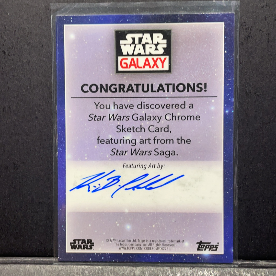 2025 Topps Star Wars 星球大战 凯勒兰贝克 绝地大师 曼达洛人美剧角色 1/1官卡手绘 画师签字如图2 2023 Topps Chrome星战银河Galaxy系列