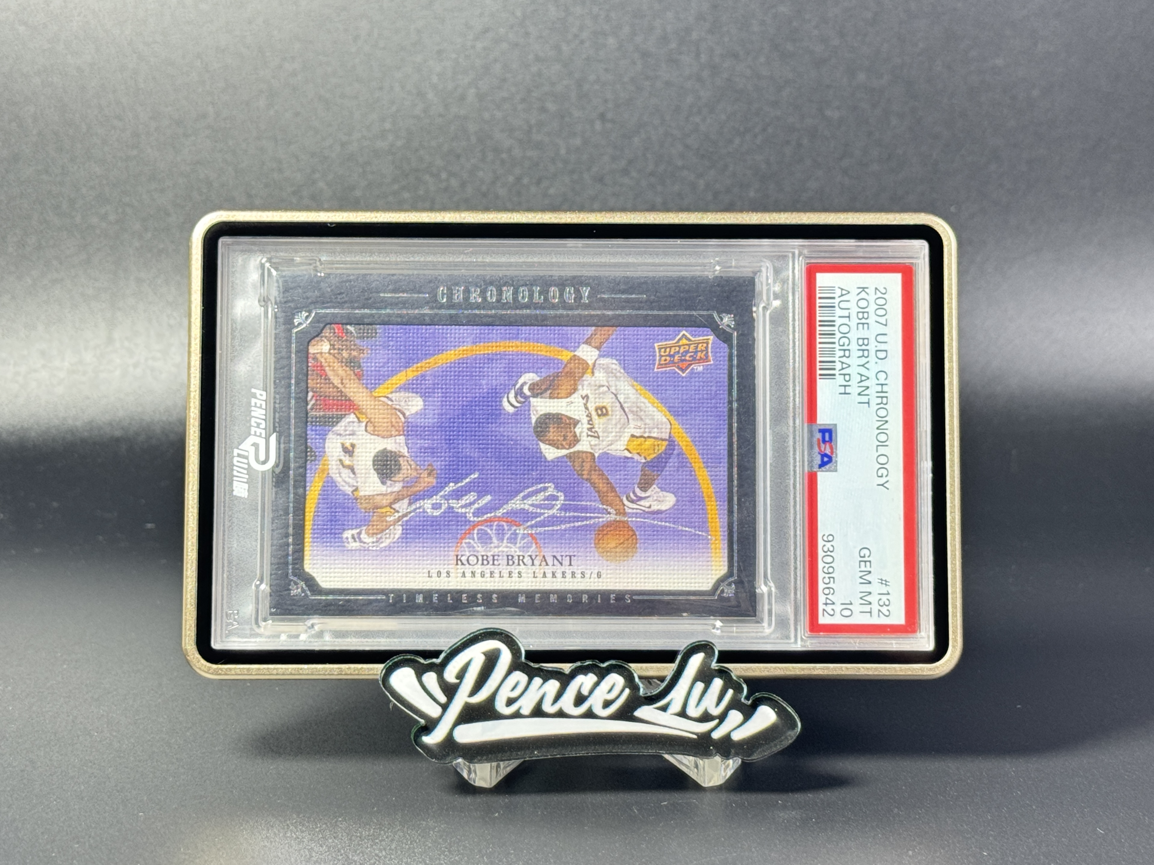 【噴子拍賣】2007-08 UD chronology Kobe Bryant 湖人 科比 布萊恩特 最經典81分屠龍時刻 老油畫 簽字 99編 銀筆 卡簽 大hit卡 PSA10 品相完美 最高分POP1 送訂制殼 Mli