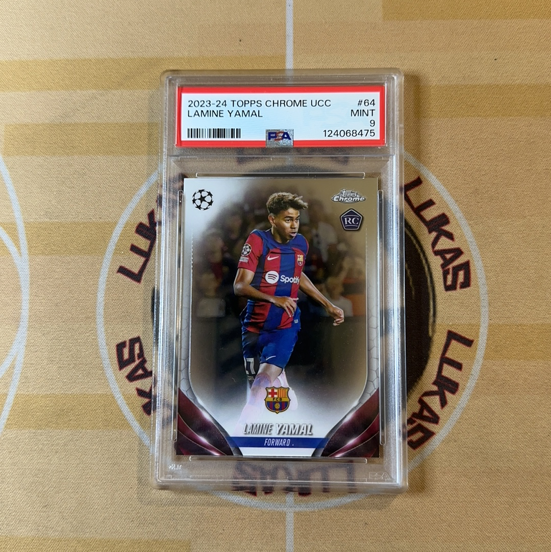 撸卡厮 Lukas 2023-24 Topps Chrome UCC 欧冠 巴塞罗那 巴萨 新秀 rc 亚马尔 Lamine Yamal Base PSA评级卡 潜力无限 专收必备 连号在拍(小卡特)