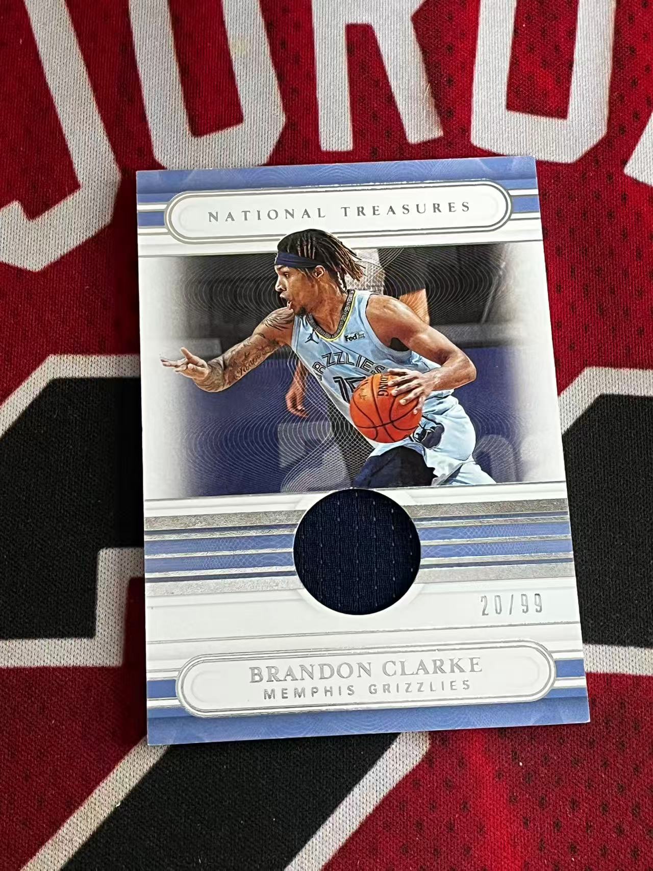 【接寄拍】2020-21 PANINI NATIONAL 国宝高端系列 灰熊 布兰登克拉克 99编 GU 亲穿落场球衣物料切割 衣料实物卡 专收凑套必备【烂臭嘴拍卖】