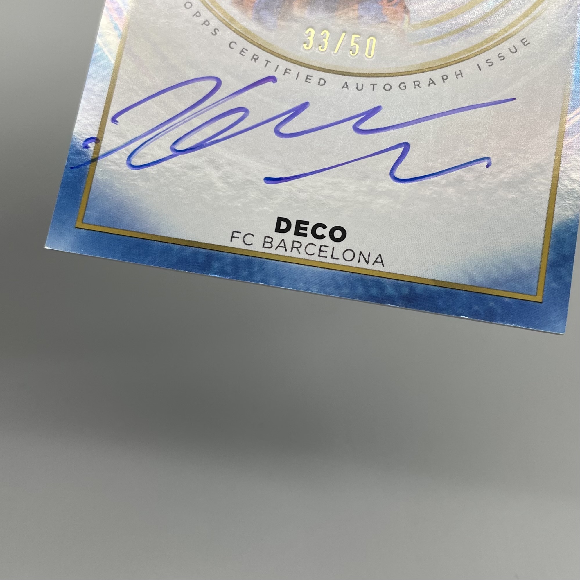 【CGTA 卡签】2025-26 Topps 欧冠Inception盗梦空间 巴萨 德科 33/50编 金折 完美签字 插放版 卓越标志签 卡签 细节如图 葡萄牙 波尔图 切尔西 Deco 越秀山2679088 #xjj#