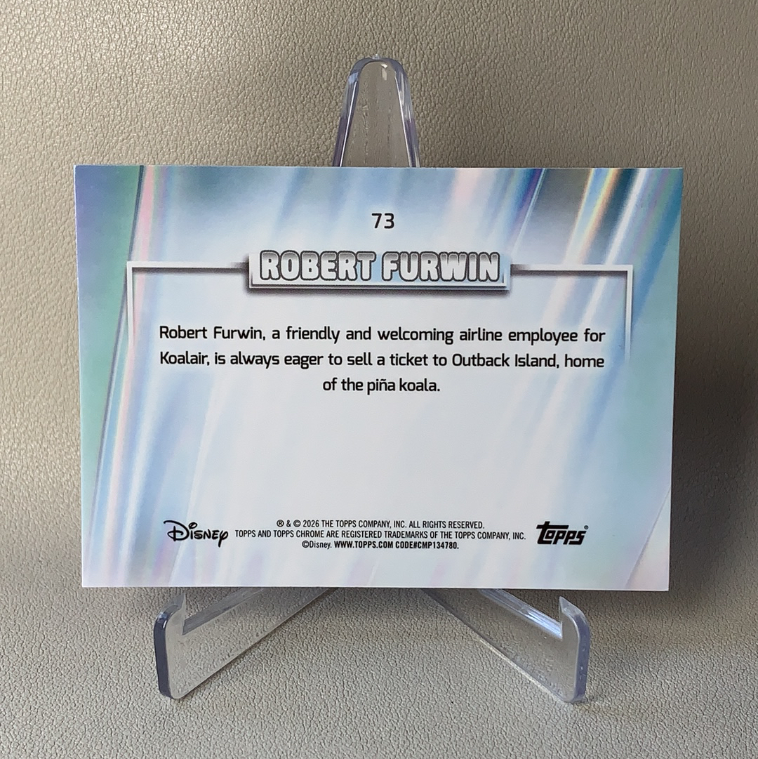 2026 Topps Disney Chrome Hobby 迪士尼 TC Robert Furwin 罗伯特·富文 243/399编 疯狂动物城 粉折 折射 品相如图 凑套必备 Yuc