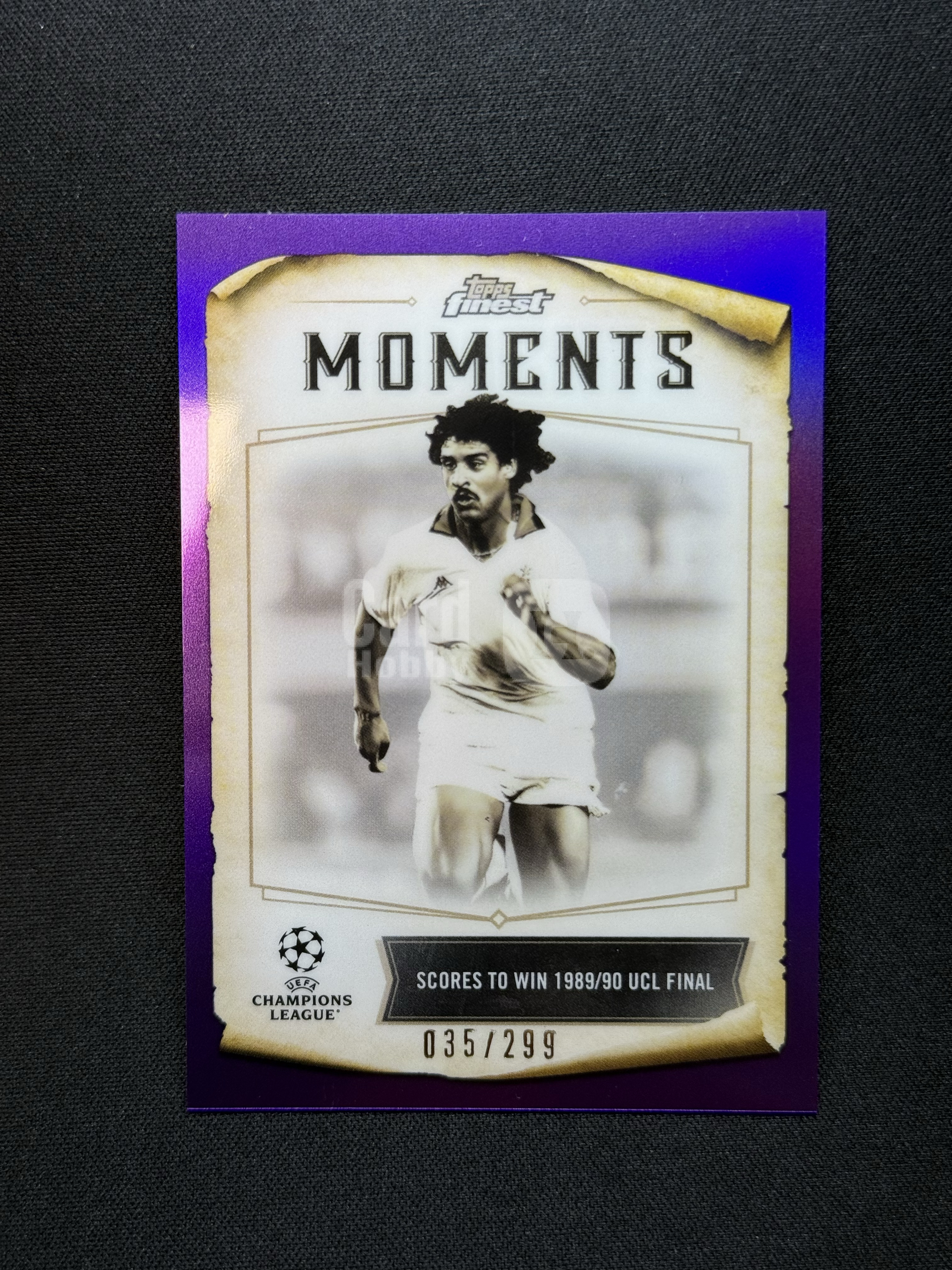 2022-23 Topps Finest Frank Rijkaard 【小贝代拍】欧战 Finest Ac米兰 里杰卡尔德 时刻特卡 紫折 /299编 瑕疵如图 拍前看描述 H MFC